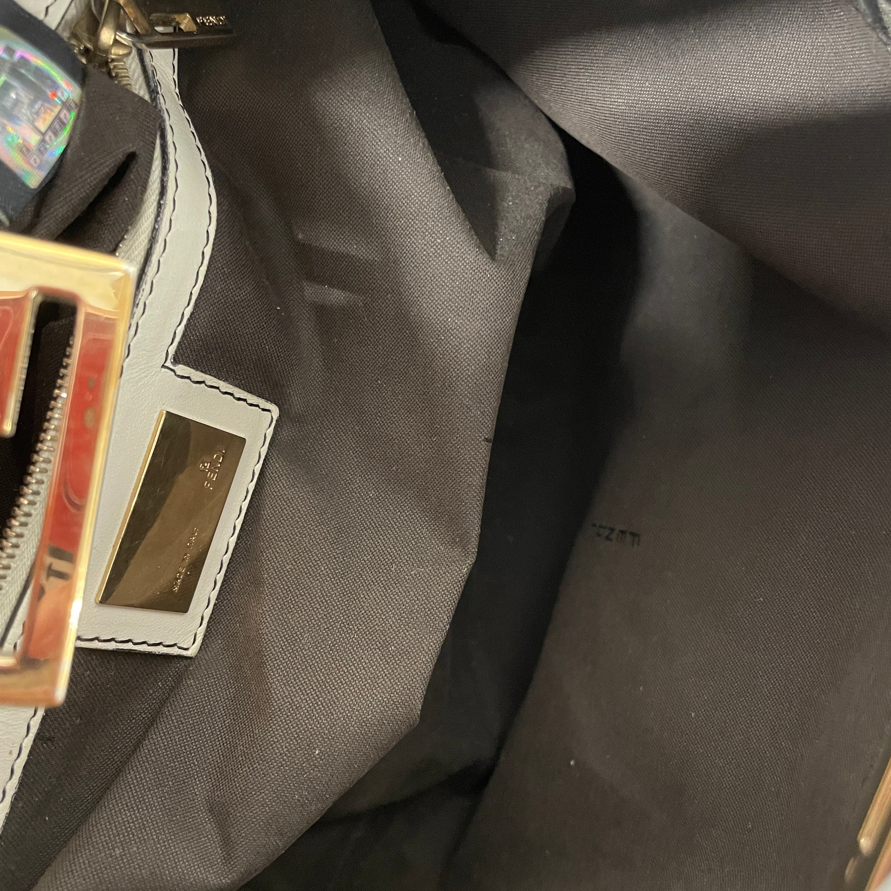 FENDI/Bag/Monogram/Cotton/BLK/ZUCCA HOBO/WHITE UPPER view 4