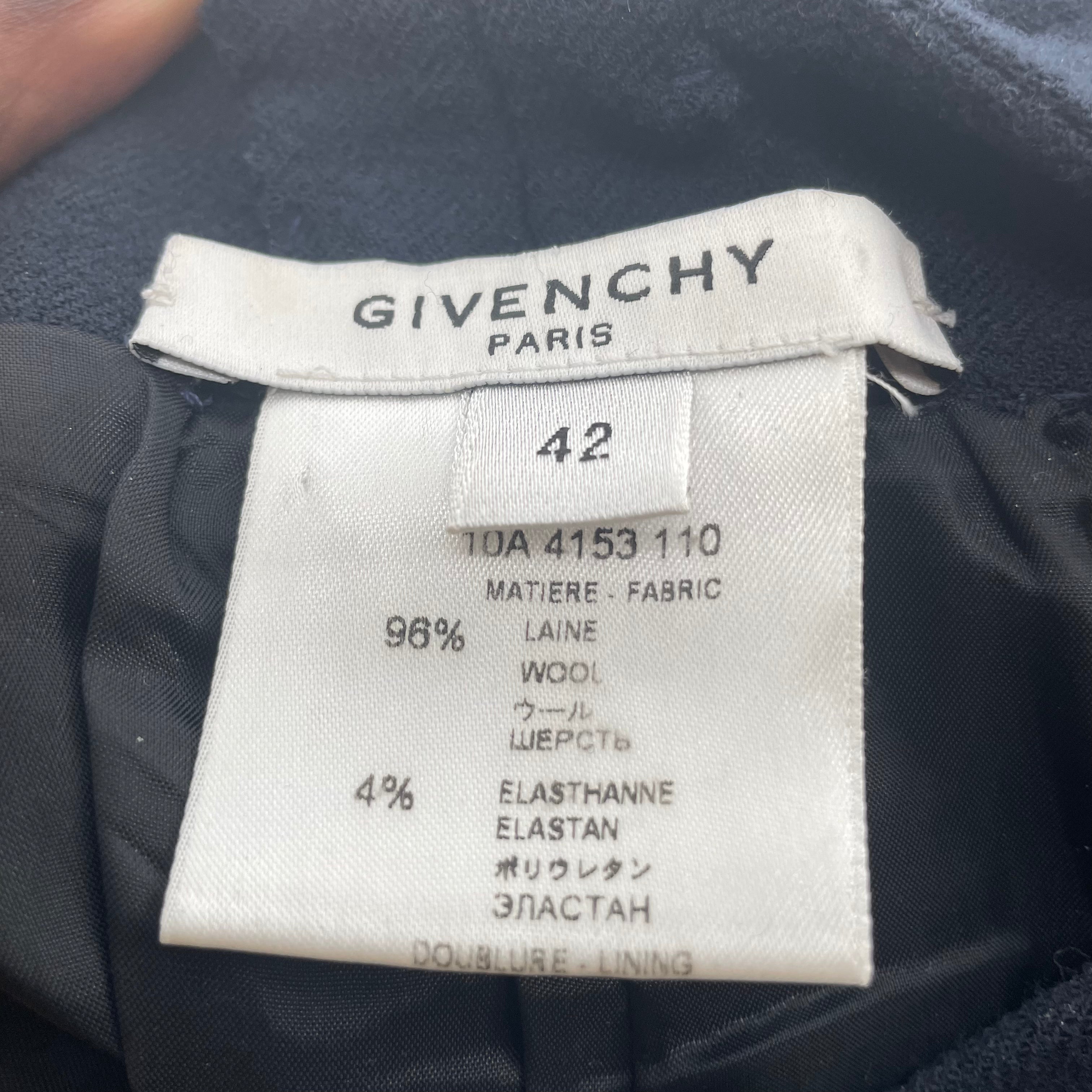 GIVENCHY/Skirt/42/Wool/NVY/Midi Length/ view 3