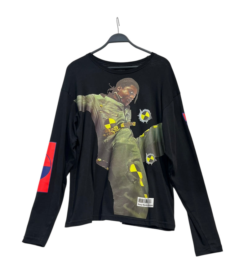 AWGE/LS T-Shirt/M/Cotton/BLK/Graphic/WTCH OUT FOR THE IDIOT BEHIND