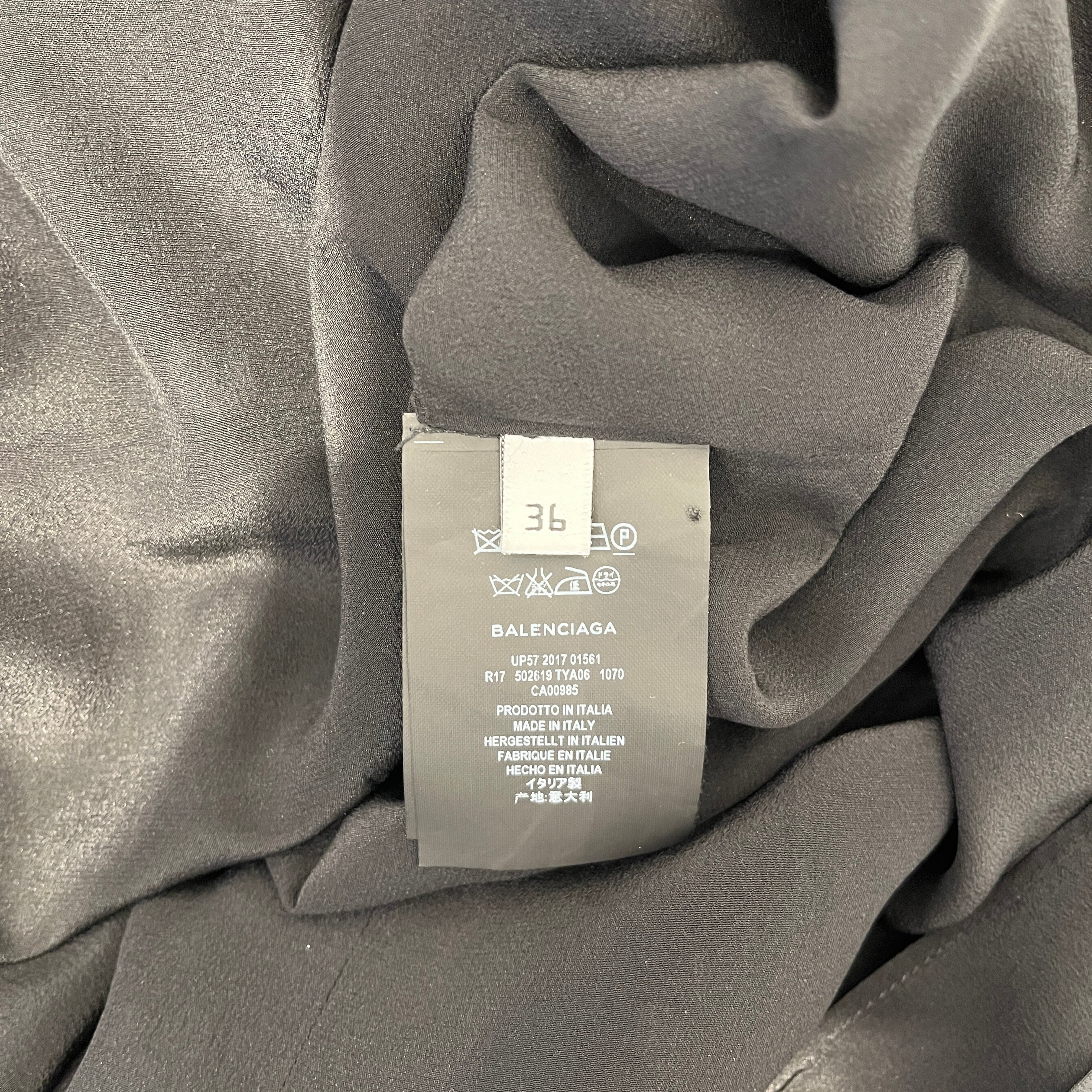 BALENCIAGA/Camisole Dress/OS/Wool/BLK/Midi Length/BALENCIAGA FLOWER DRESS view 3