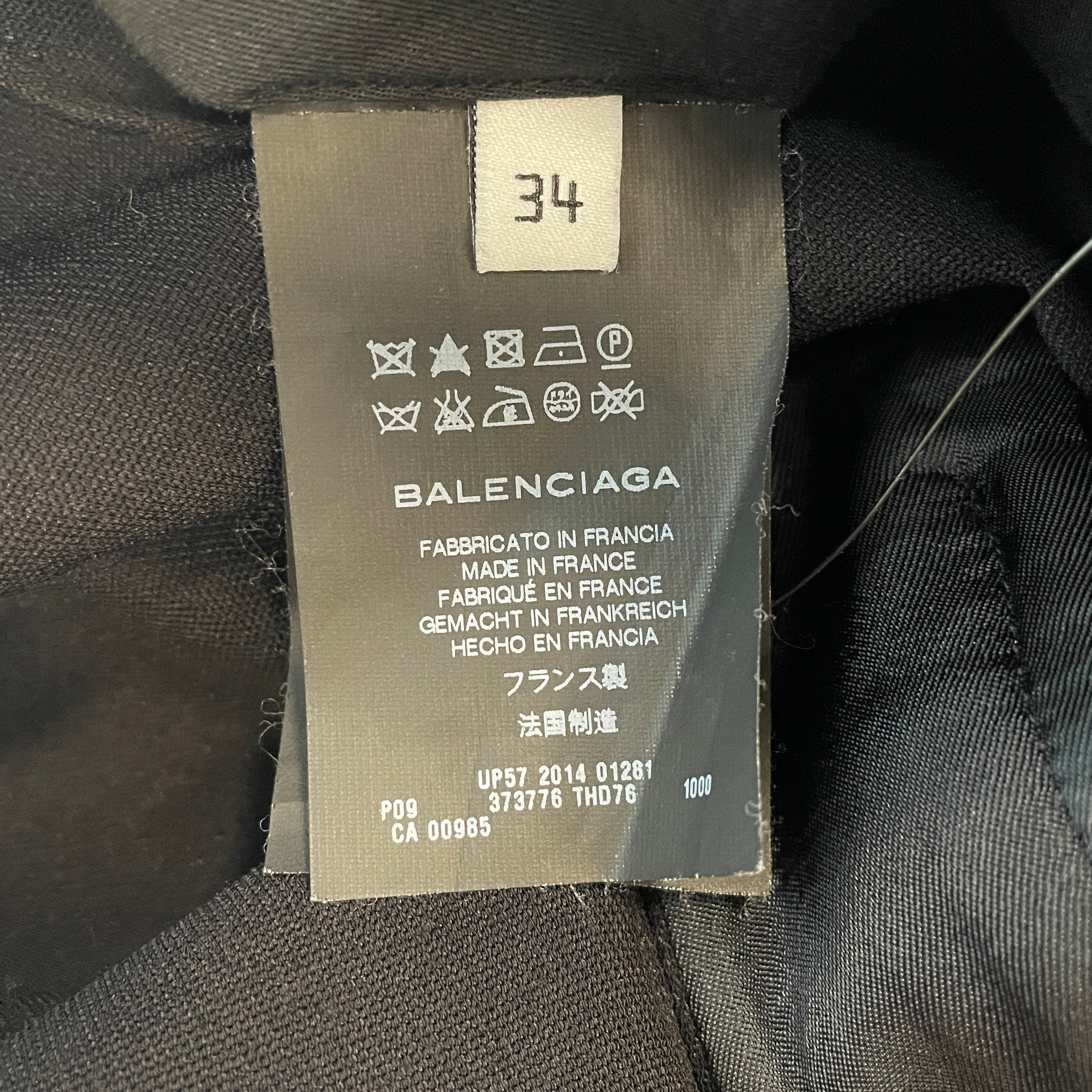 BALENCIAGA/Wide Leg Pants/34/Polyester/BLK/2014 GHSQR 2 PCKT W BELT view 4