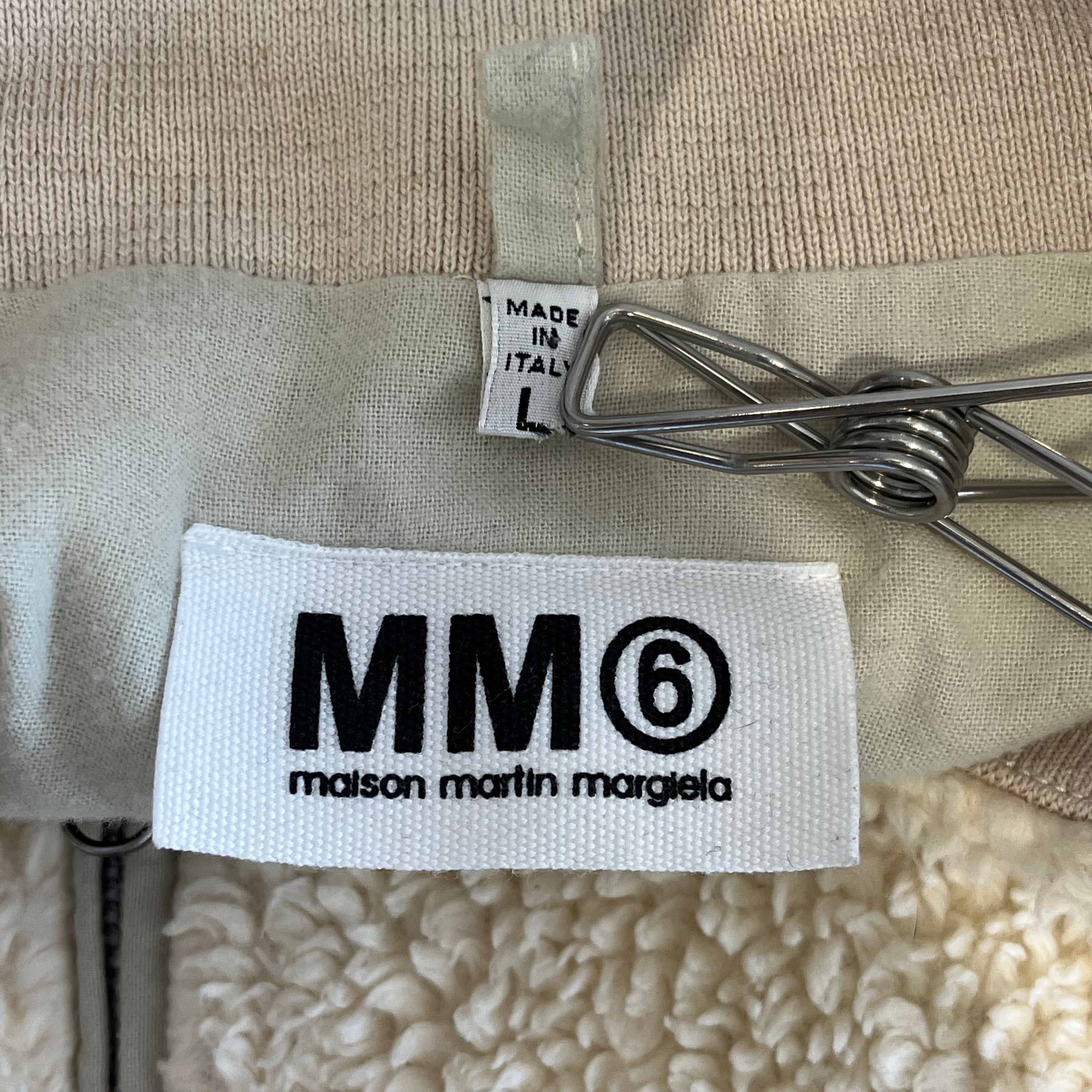 MM6/Fleece Jkt/L/Cotton/CRM/LONG FLEECE JKT view 3