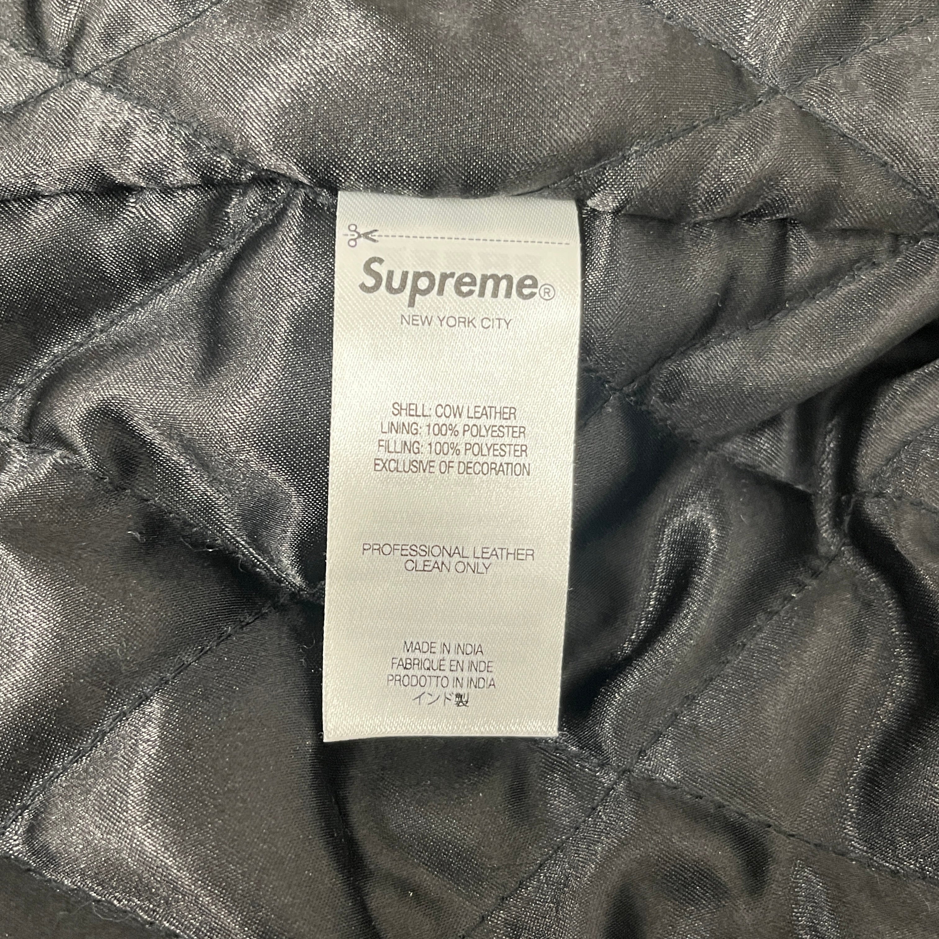 MARTINE ROSE/Supreme/Leather Jkt/L/Leather/BLK/FW24 Leather Jacket view 4