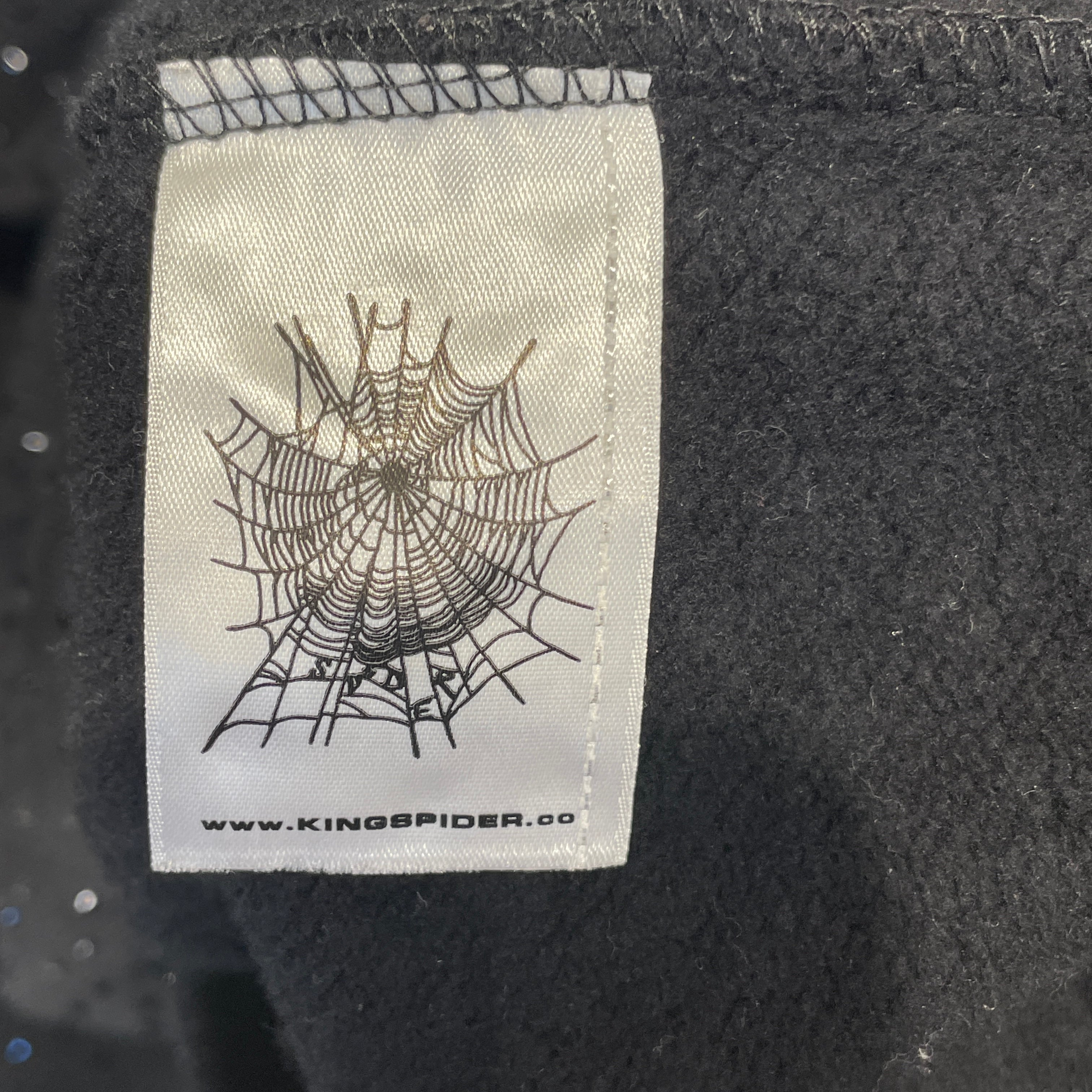 Sp5der/Hoodie/L/Iridescent/Cotton/BLK/VVS BLACK RHINESTONES view 5