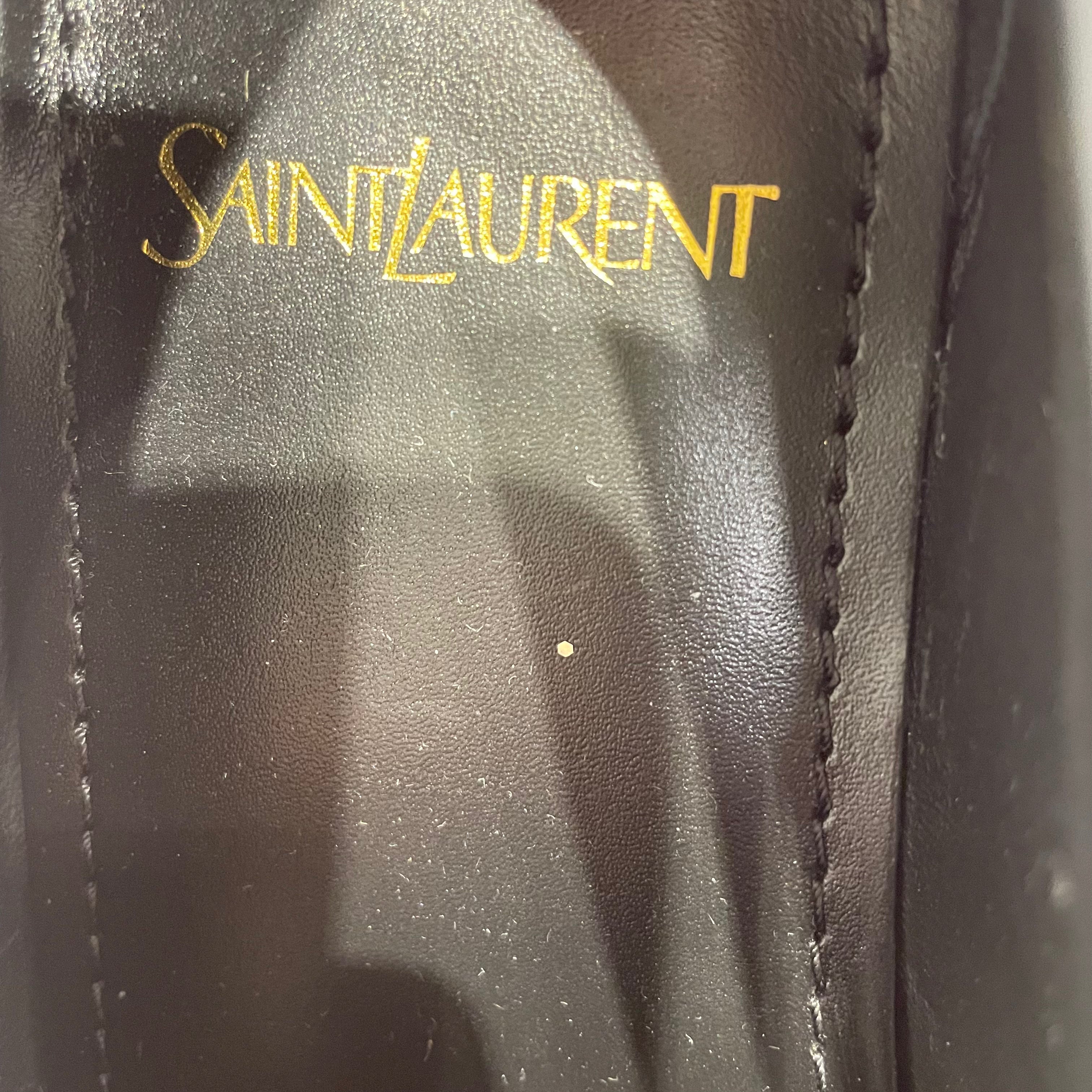 SAINT LAURENT/Loafers/EU 39.5/Leather/BLK/Calskin Penny Loafers view 3