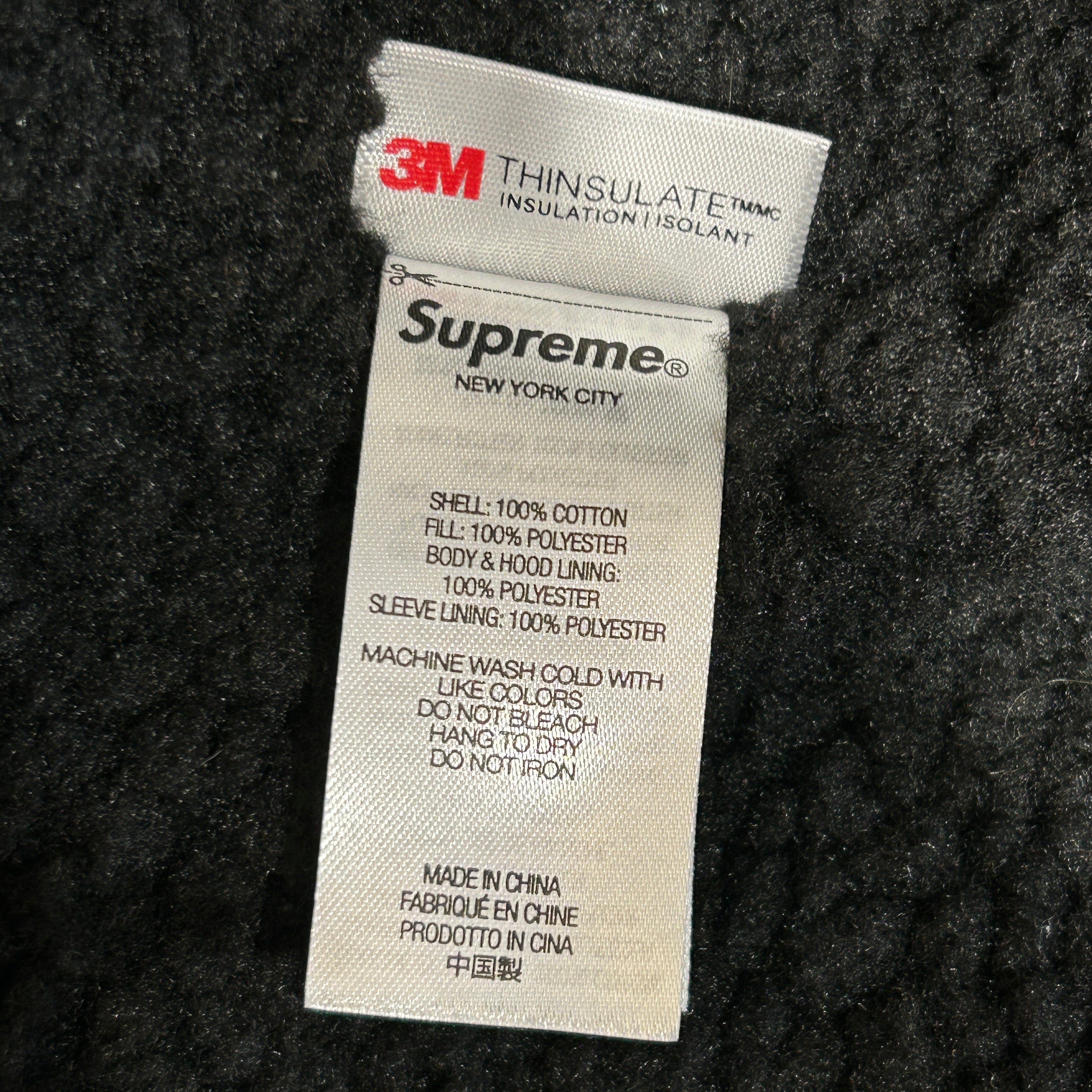 Supreme/Zip Up Hoodie/L/Velour/BLK/studded western view 4