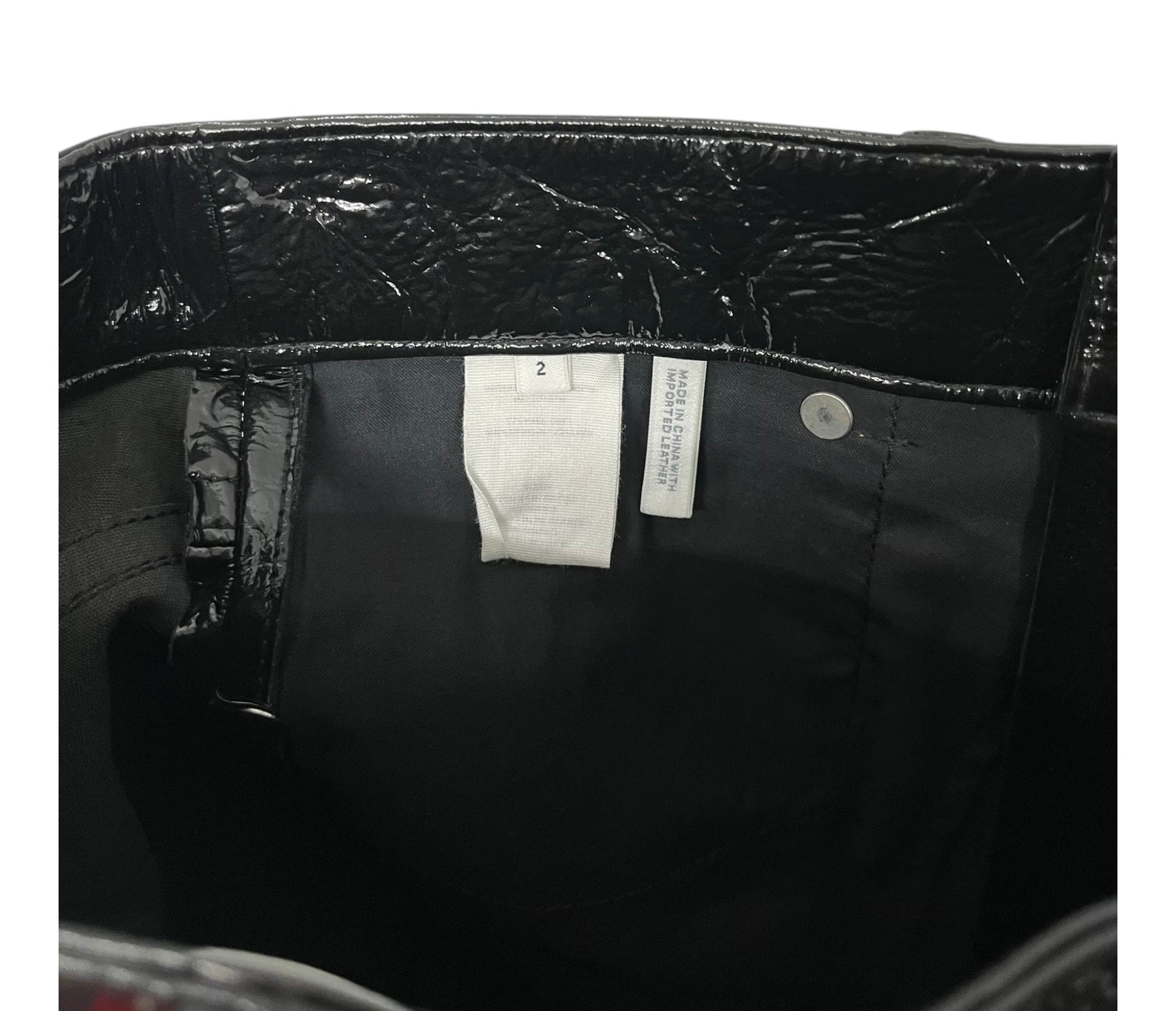 Helmut Lang/Skirt/2/Leather/BLK/CALF LEATHER SKIRT HIGH WAIST view 3