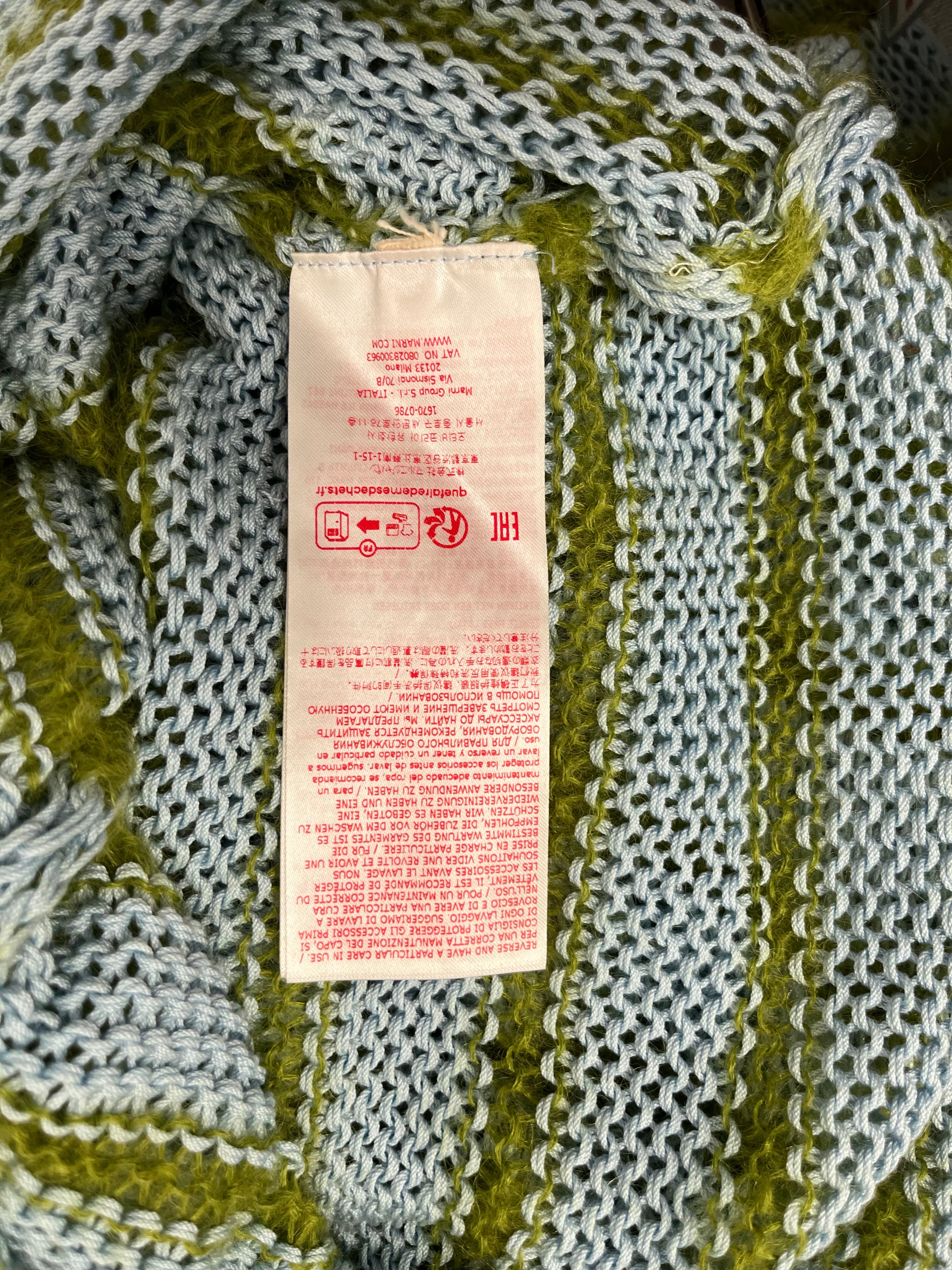 MARNI/Sweater/42/Stripe/Cotton/BLU/STRIPED BRUSHED SWEATER view 3