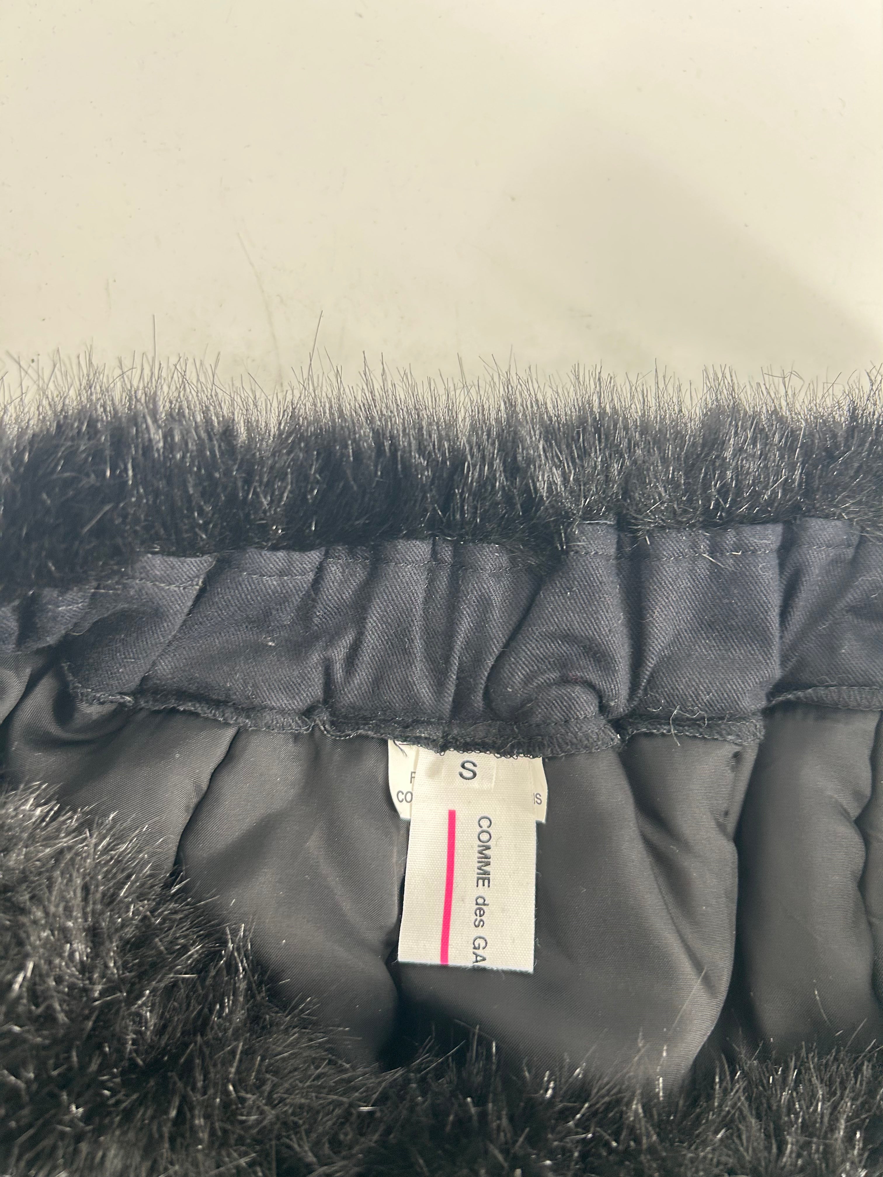 COMME des GARCONS GIRL/Skirt/S/Acrylic/BLK/FUZZY ELASTIC WAIST BAND view 3