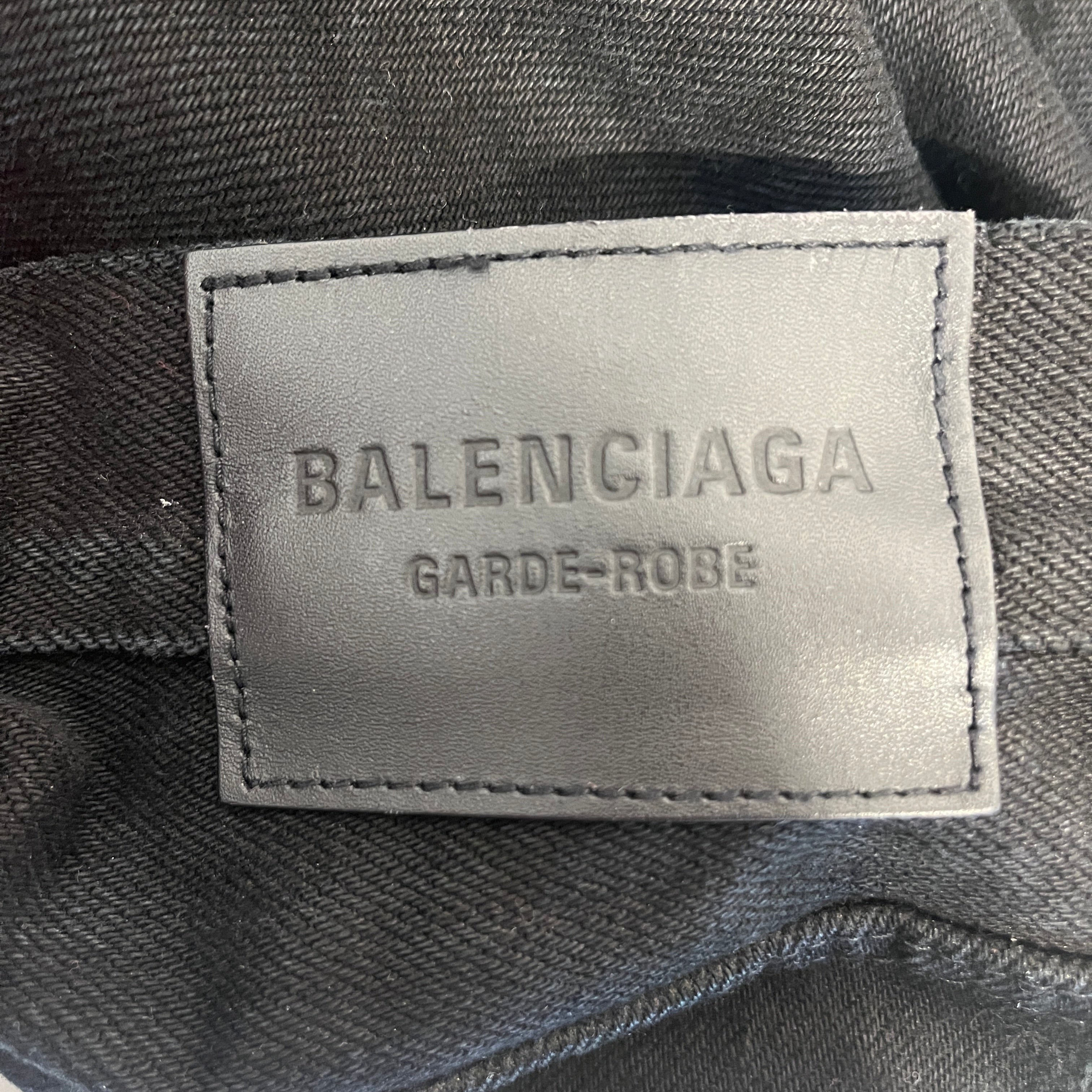 BALENCIAGA/Straight Pants/30/Polyester/BLK/Button Fly/Garde-Robe view 4