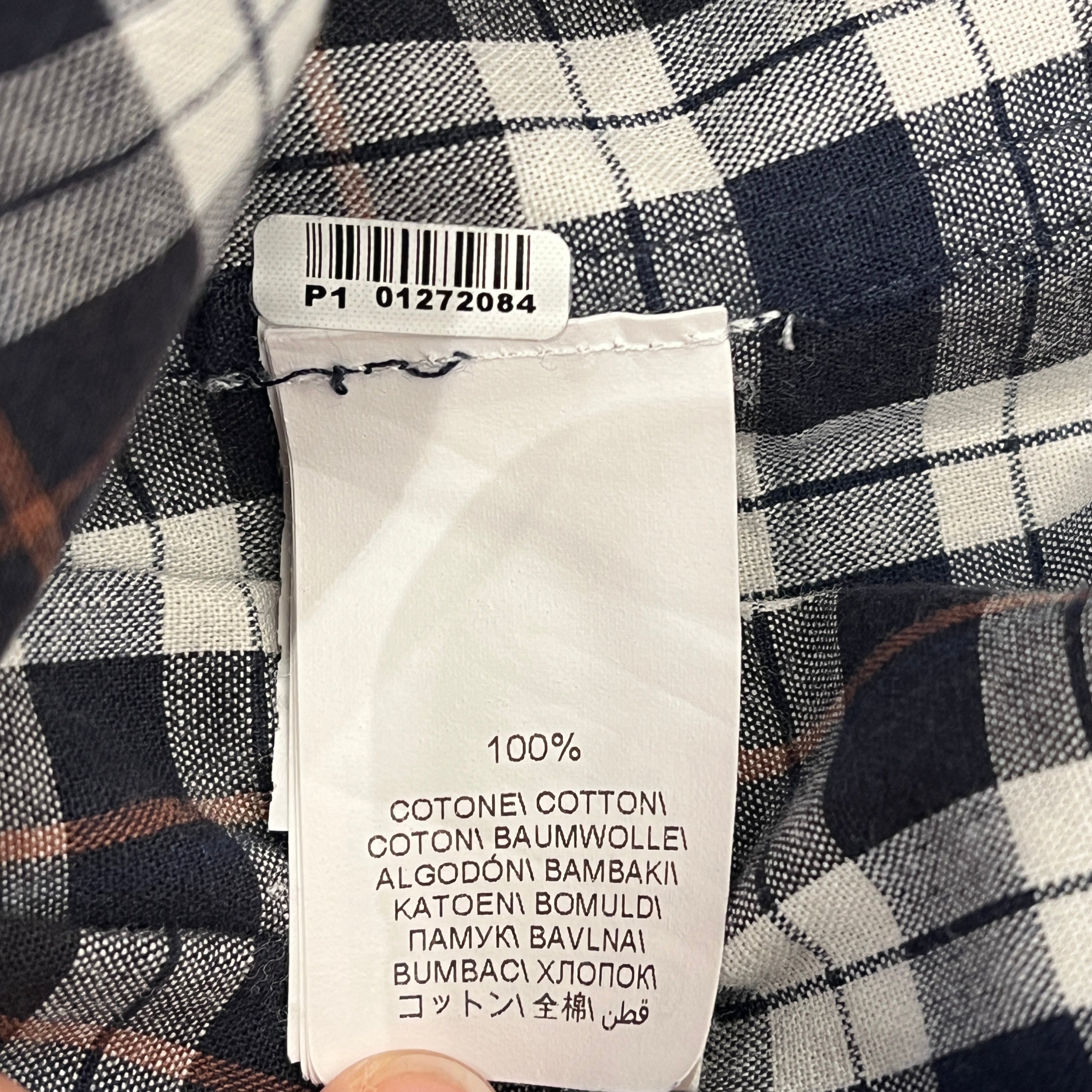 BRUNELLO CUCINELLI/LS Shirt/XXL/Cotton/BRW/Open Coller/Plaid/Dark Truffle Plaid Button Up view 5