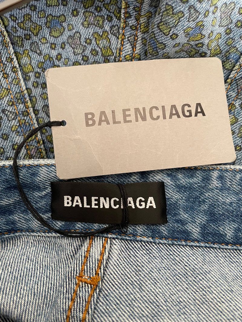 BALENCIAGA/Straight Pants/28/Cotton/IDG/Button Fly/All Over Print/teddy beat printed jeans
