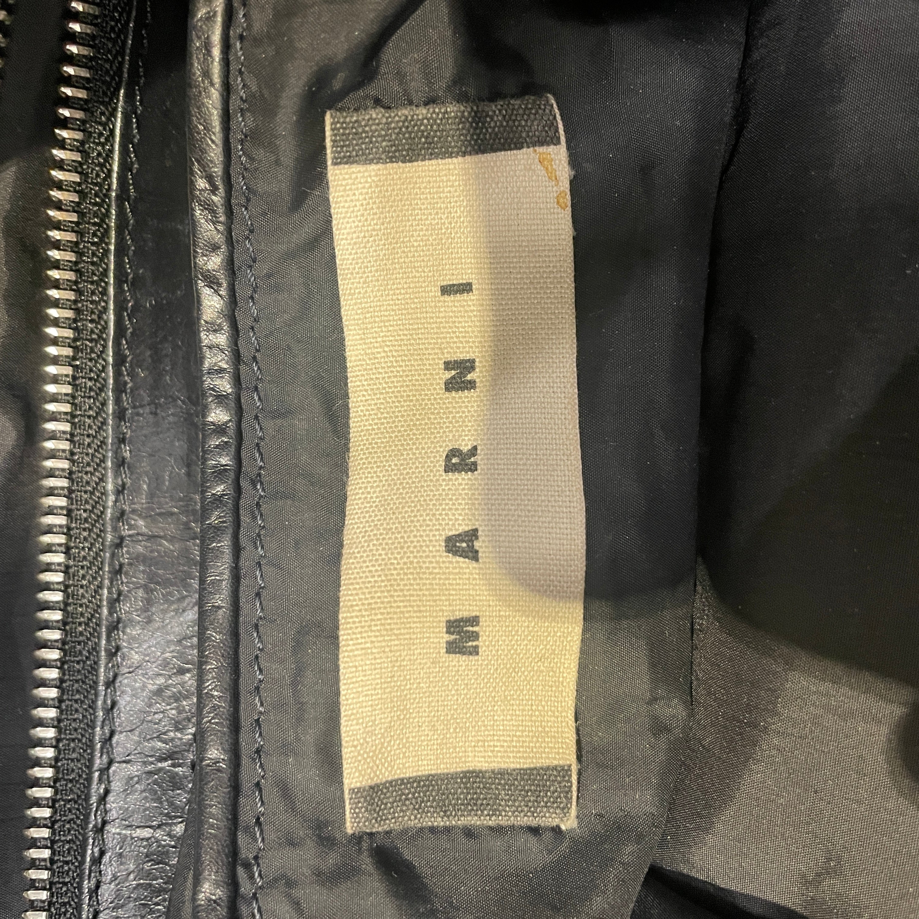 MARNI/Cross Body Bag/Leather/BLK/Convertible lambskin view 5