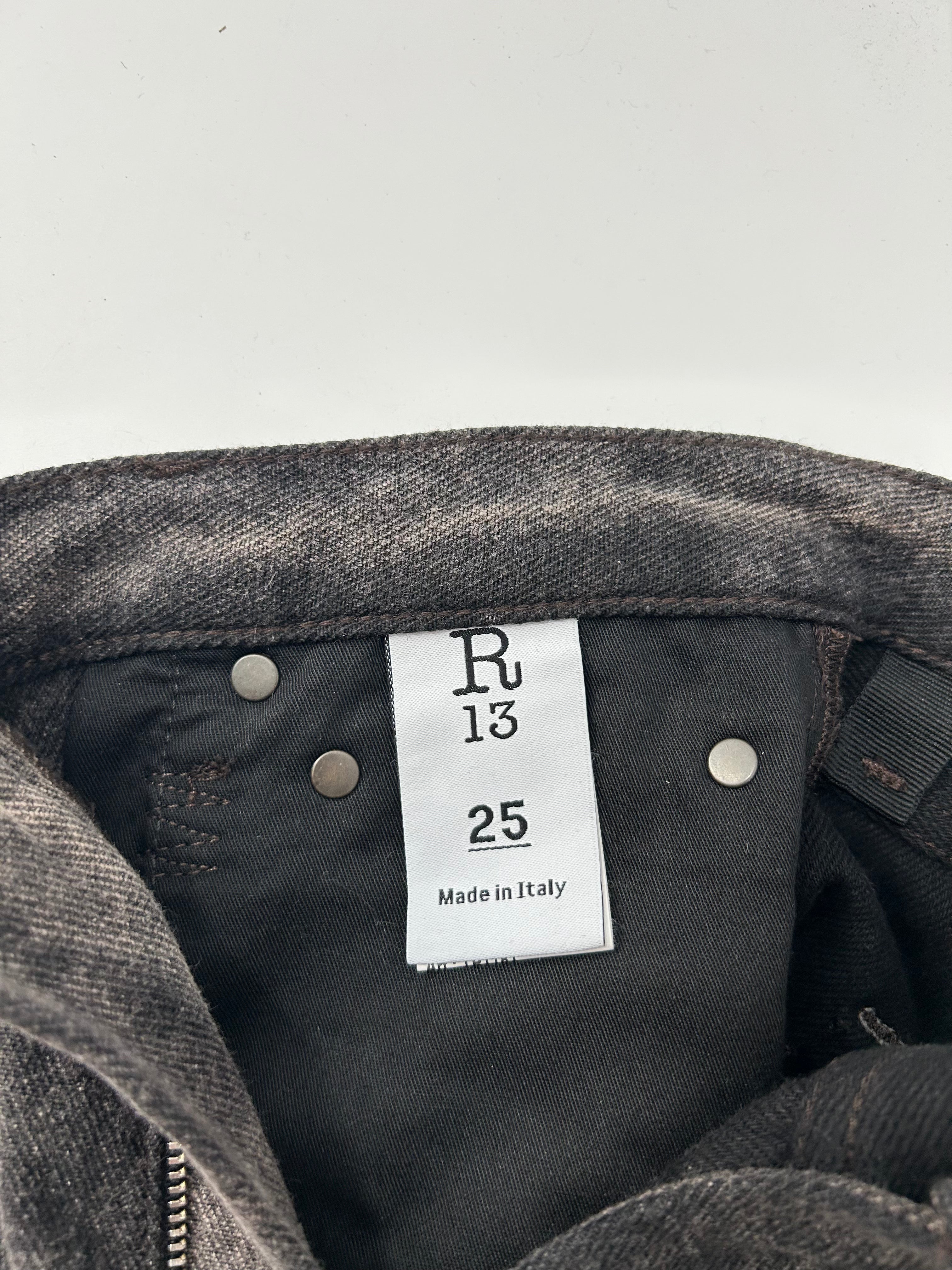 R13/Straight Pants/25/Denim/GRY/JANINE BARREL JEAN view 3