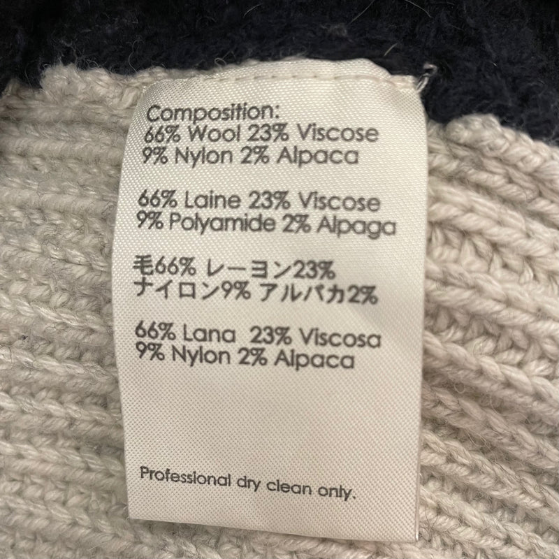 3.1 phillip lim/Heavy Sweater/M/Cotton/WHT/NAVY SIDES / OPEN COLLAR