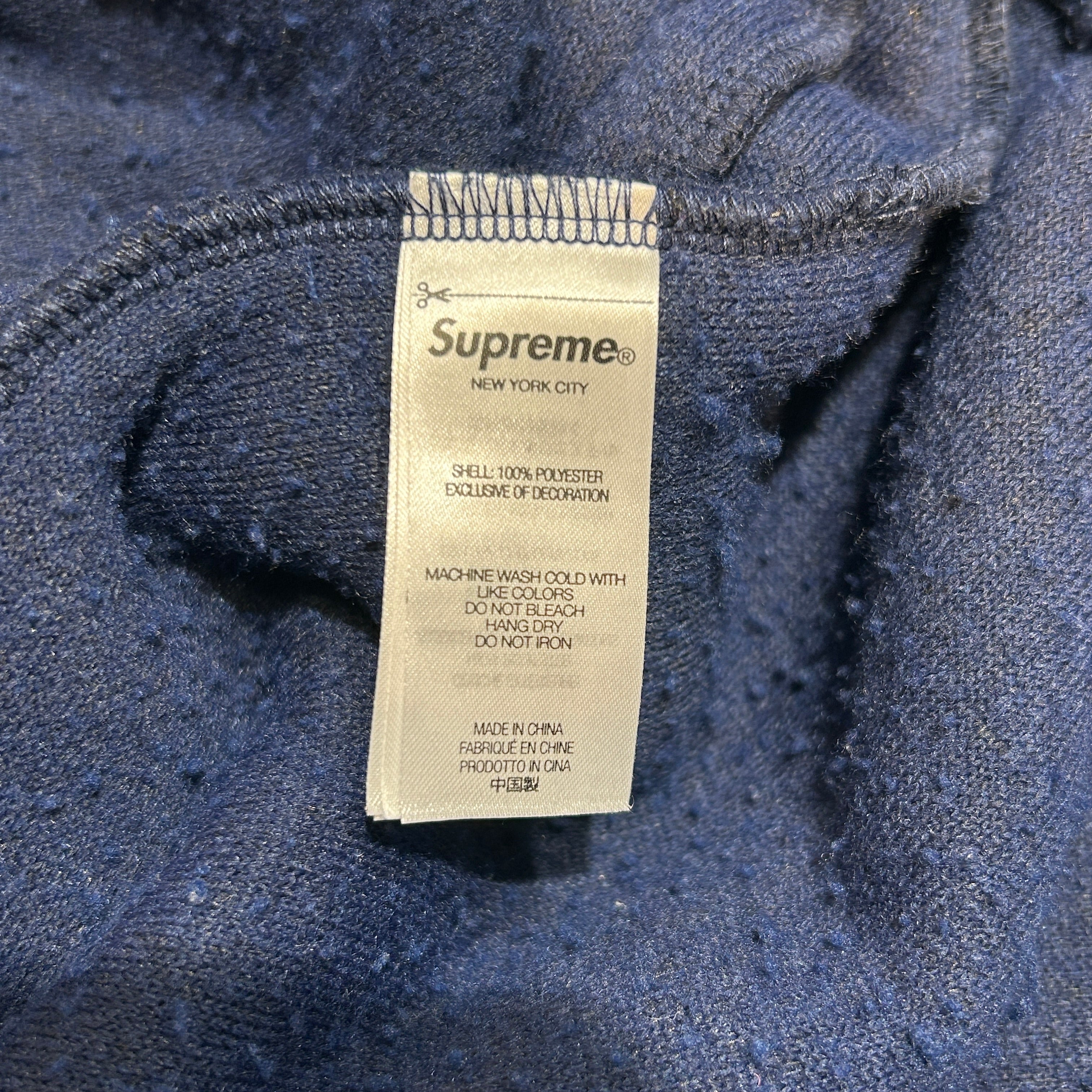 Supreme/Fleece Jkt/S/Polyester/NVY/Graphic/arc half zip view 4