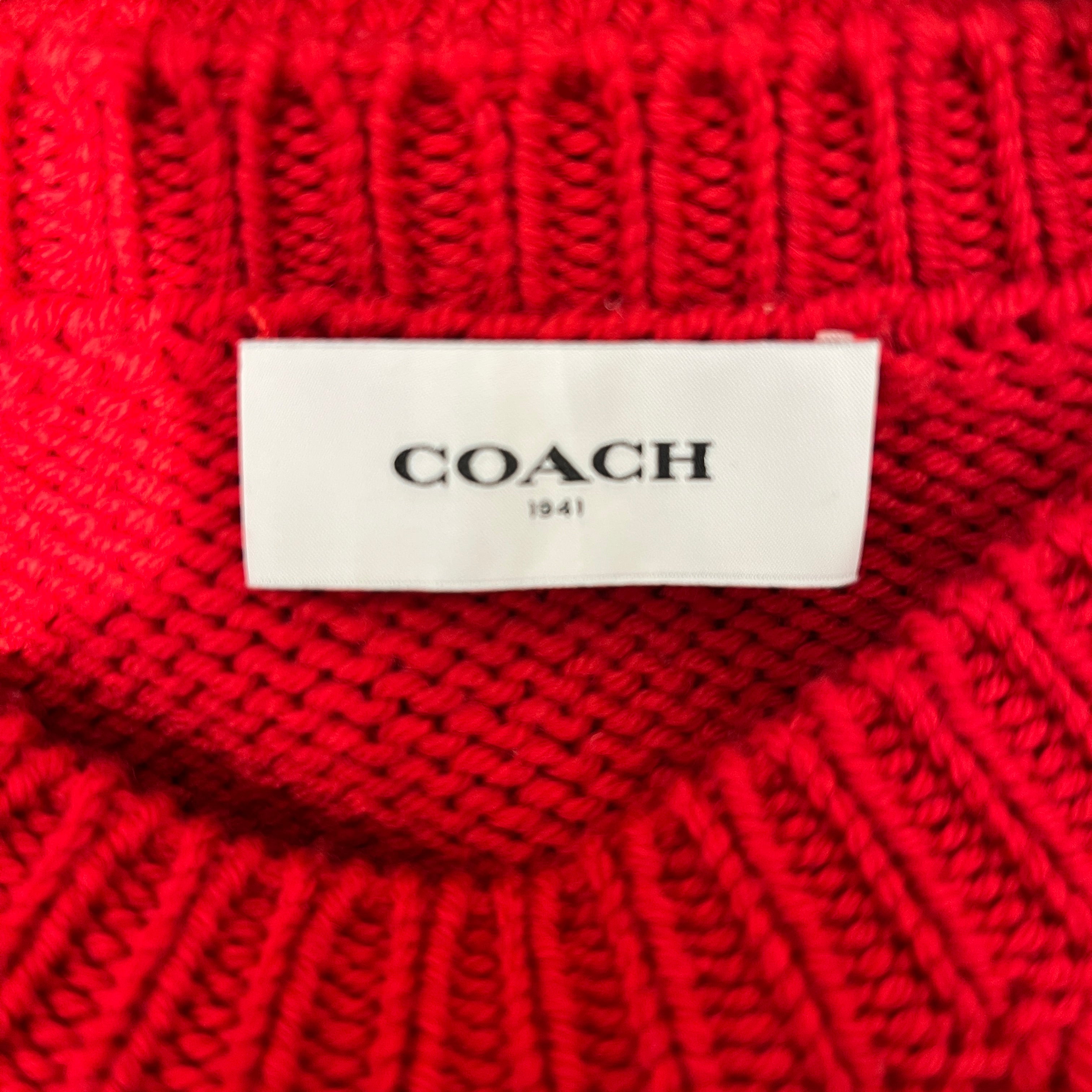 COACH/Sweater/OS/Wool/RED/Horsehead Intarsia Knit view 3