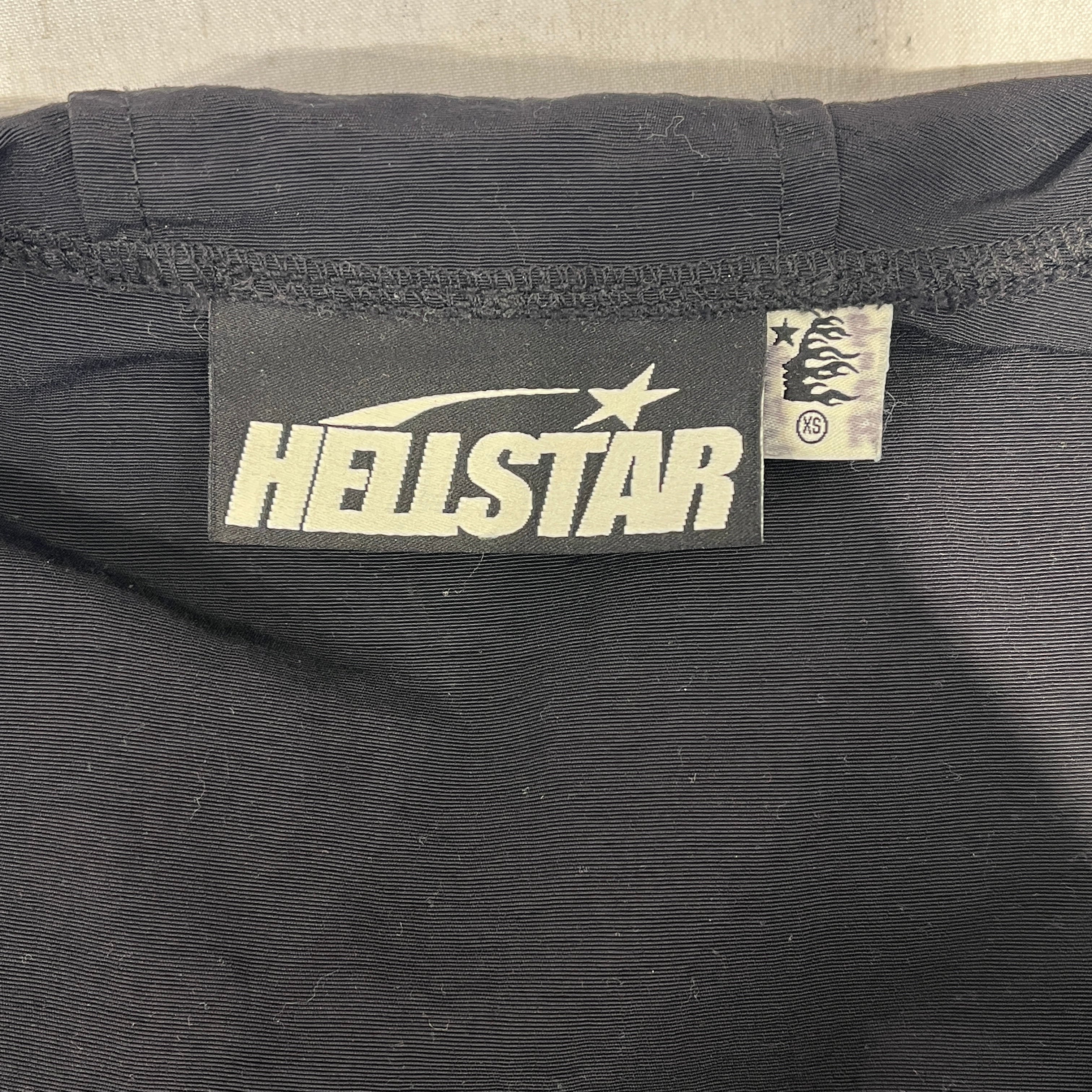 HELLSTAR/Windbreaker/XS/Acrylic/BLK/RED AND BLACK LOGO ON CHEST view 3