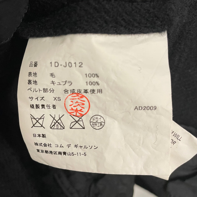 BLACK COMME des GARCONS/Peacoat/XS/Wool/BLK/1D-J012 AD2009