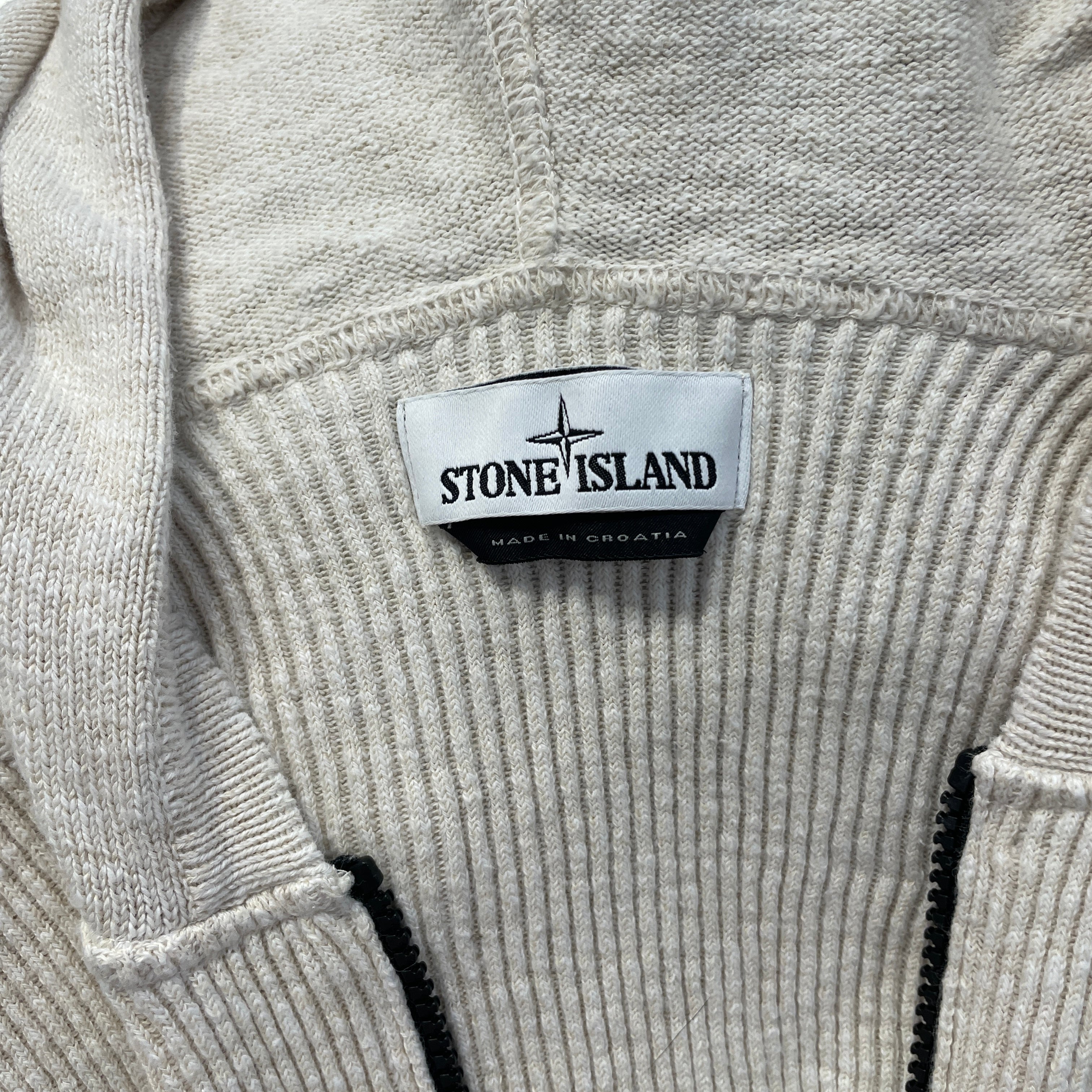 STONE ISLAND/Jacket/XL/Cotton/CRM/KNITTED/BLACK ZIPPER view 3