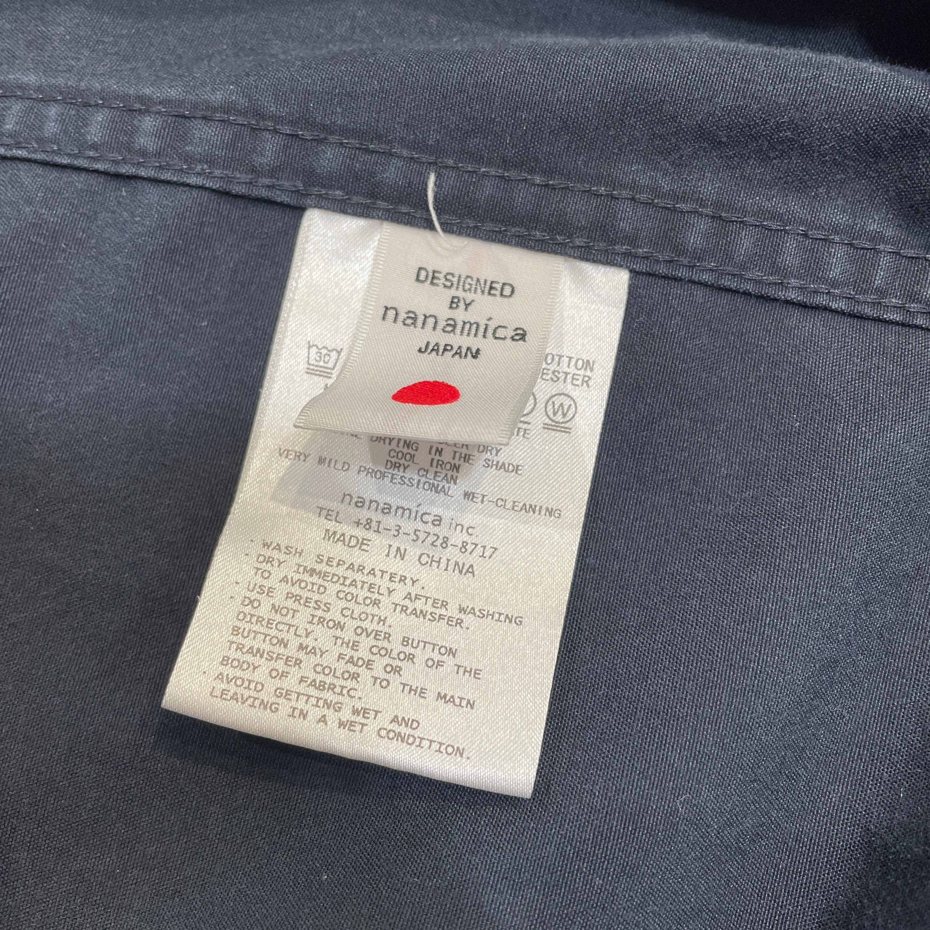 nanamica/LS Shirt/M/Cotton/NVY/Oversized LS Shirt view 4