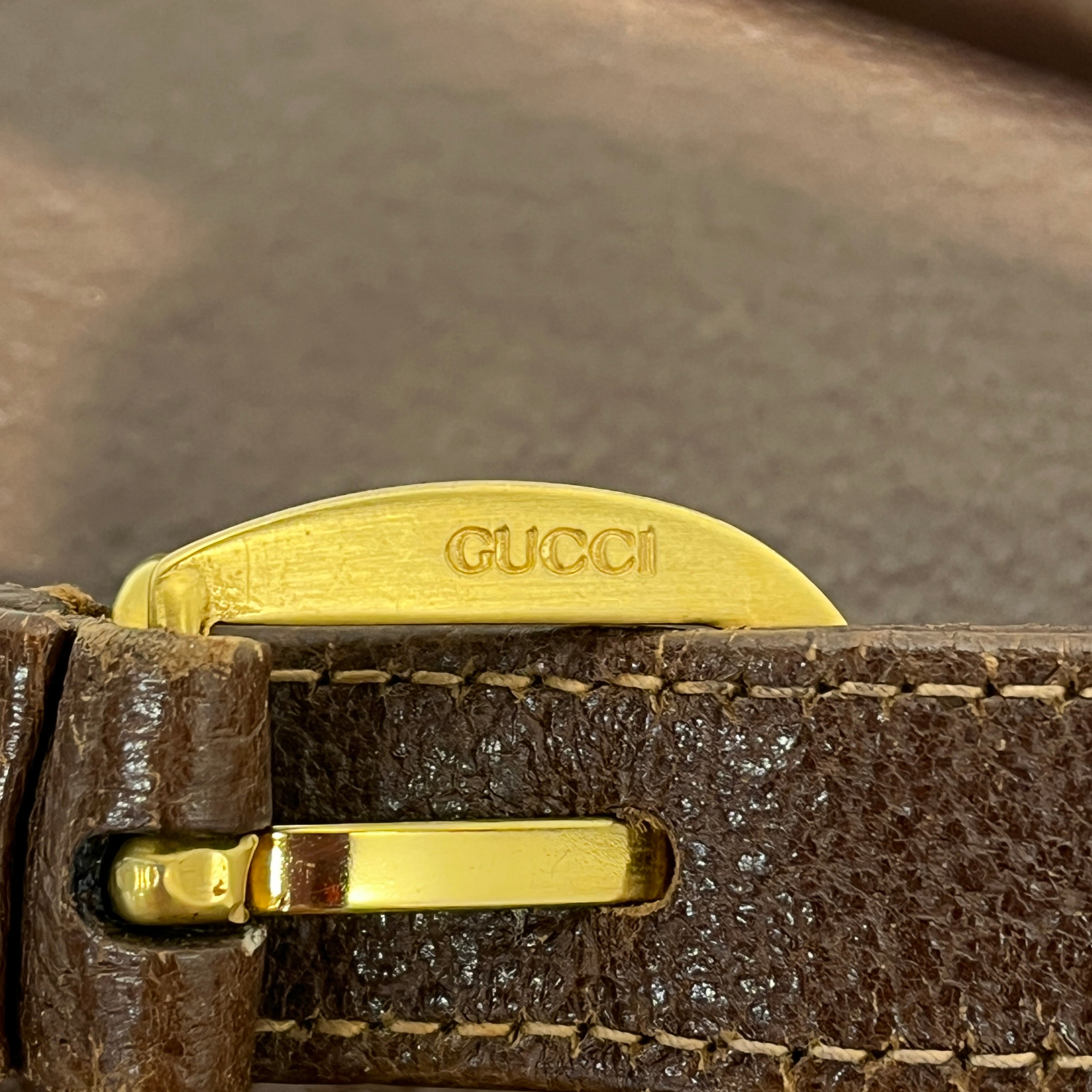 GUCCI/Bag/Leather/BRW/vintage camera bag view 5