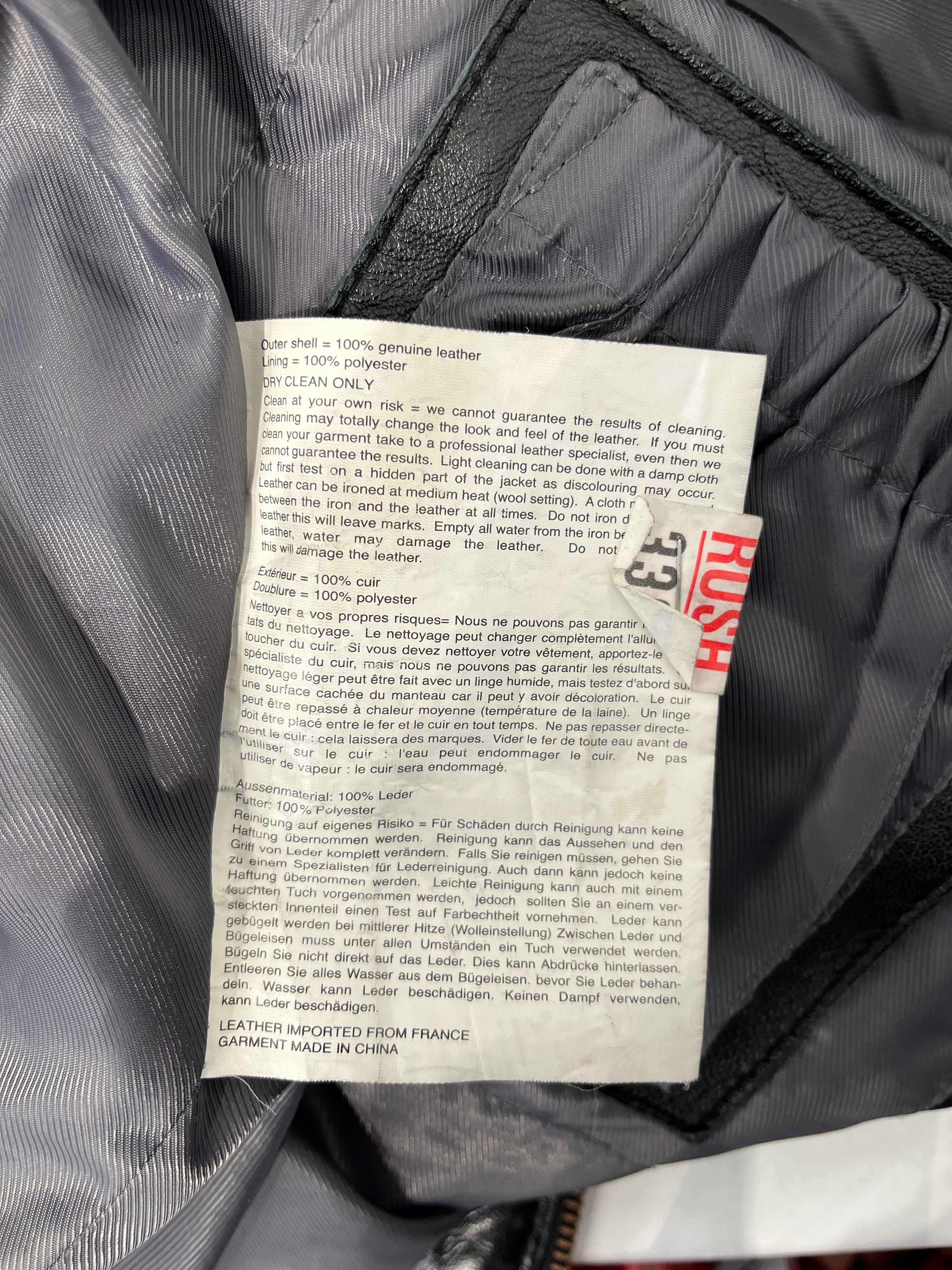 Pelle Pelle/Leather Jkt/S/Leather/BLK/All Over Print/bruiser 78 gold eagle view 4