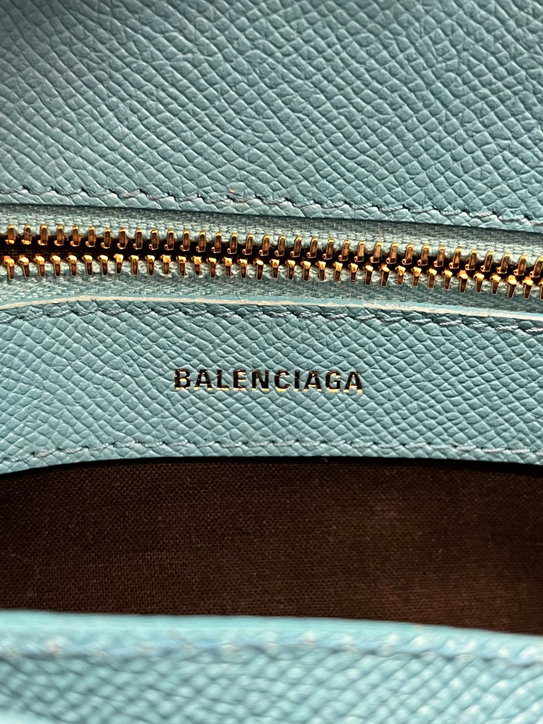 BALENCIAGA/Bag/Leather/BLU/VILLE BAG W BLACK BOLD LOGO view 3