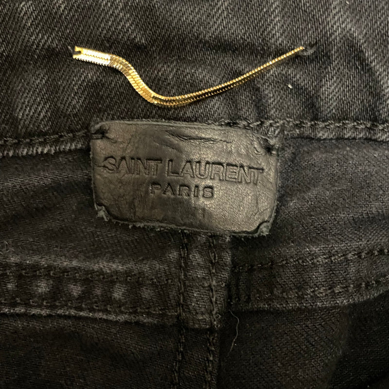 SAINT LAURENT/Pants/25/Denim/BLK/cut at bottom