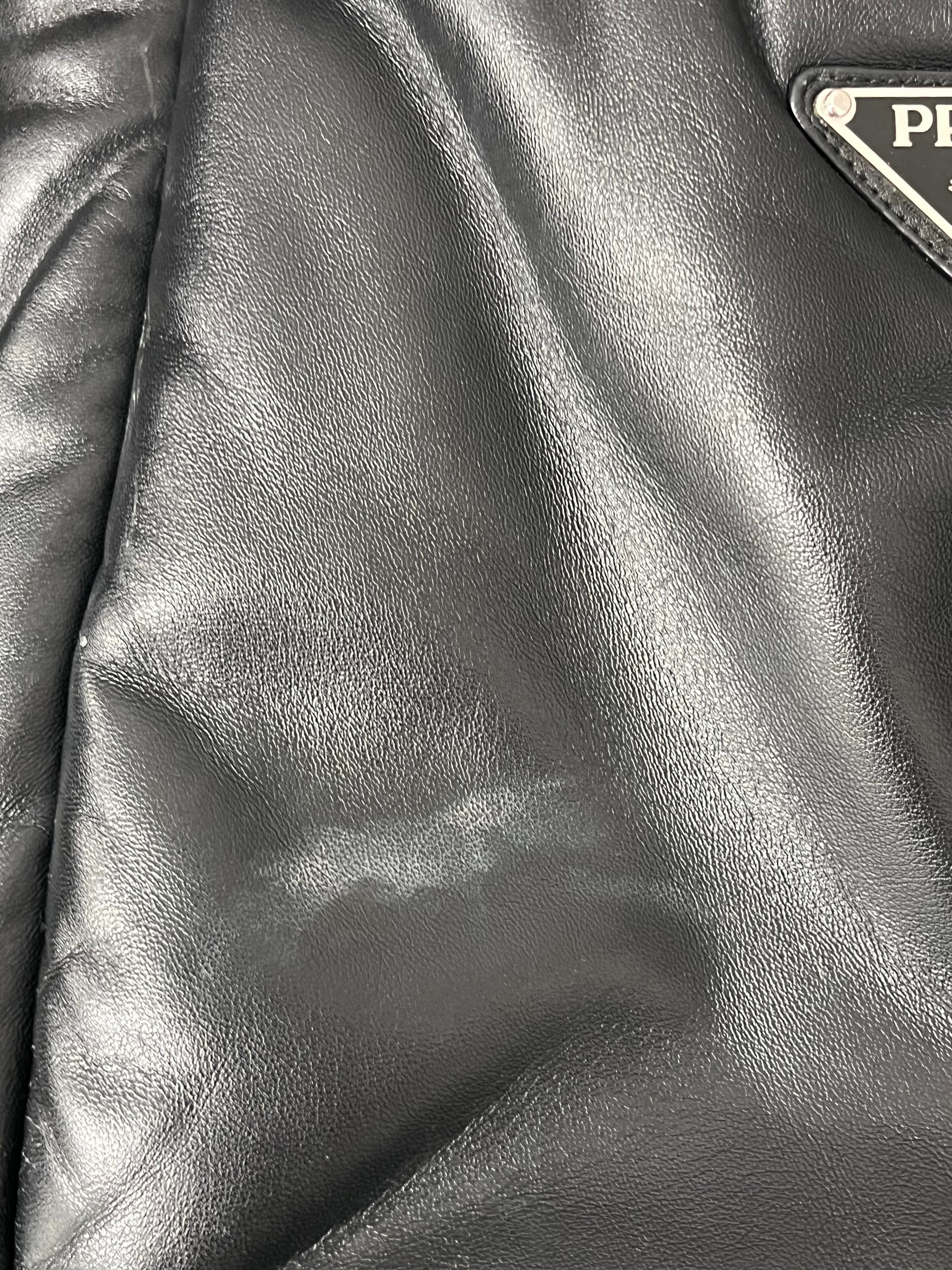 PRADA/Tote Bag/Leather/BLK/NAPPA SOFT PADDED TOTE view 7