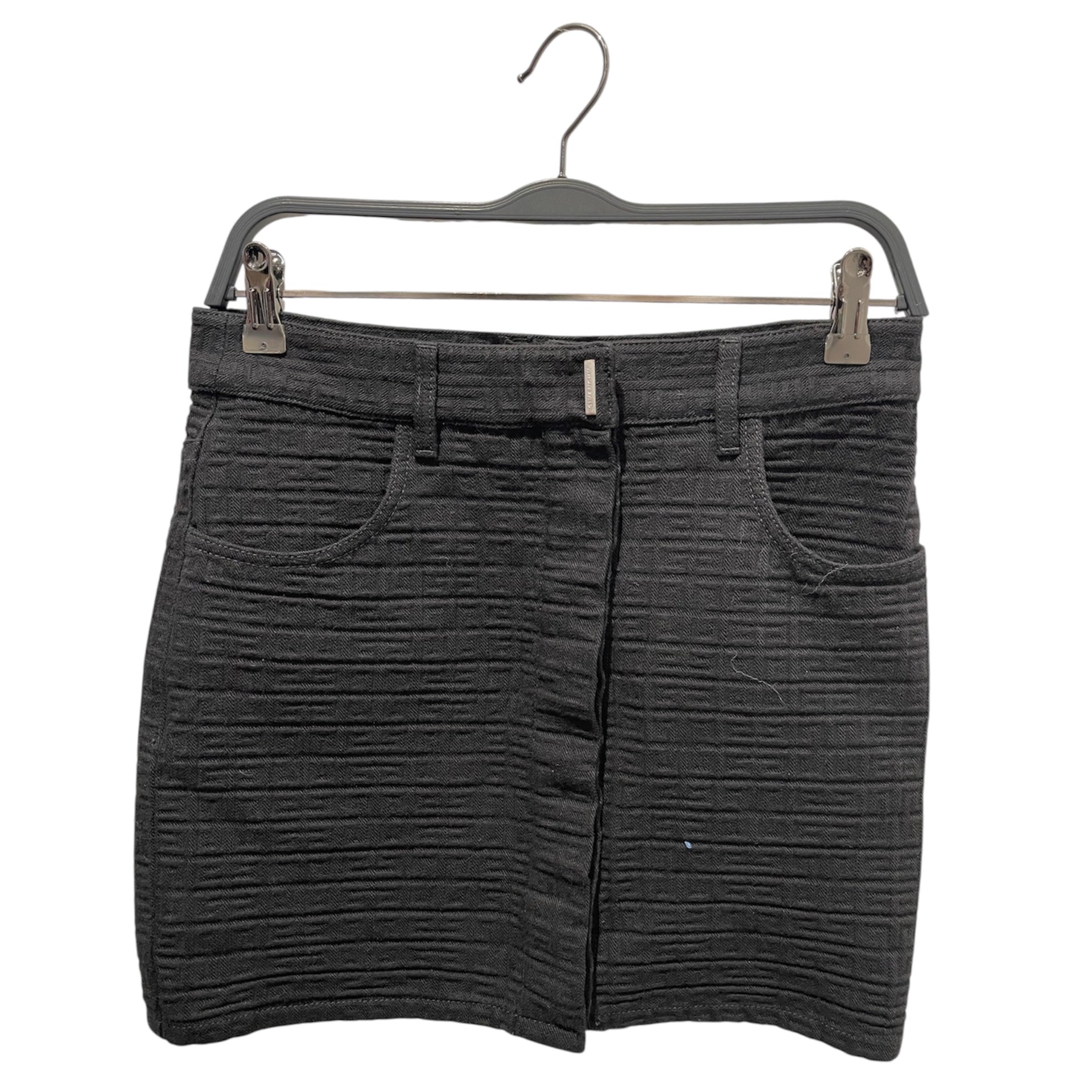 GIVENCHY/Skirt/36/Monogram/Cotton/BLK/Mini Length/EMBOSSED MONOGRAM SKIRT view 1