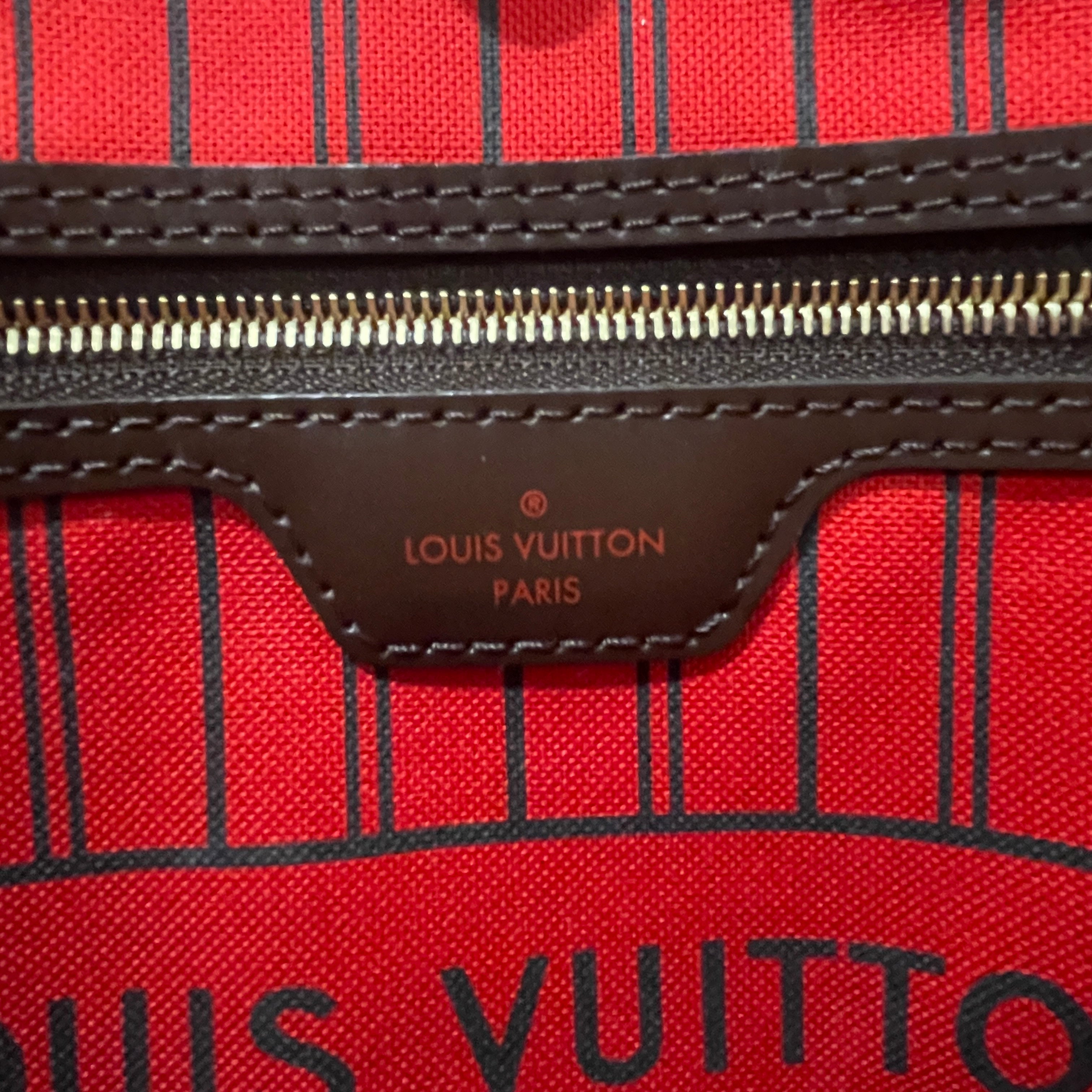 LOUIS VUITTON/Tote Bag/Monogram/Leather/BRW/NEVERFULL MM DAMIER EBENE view 3