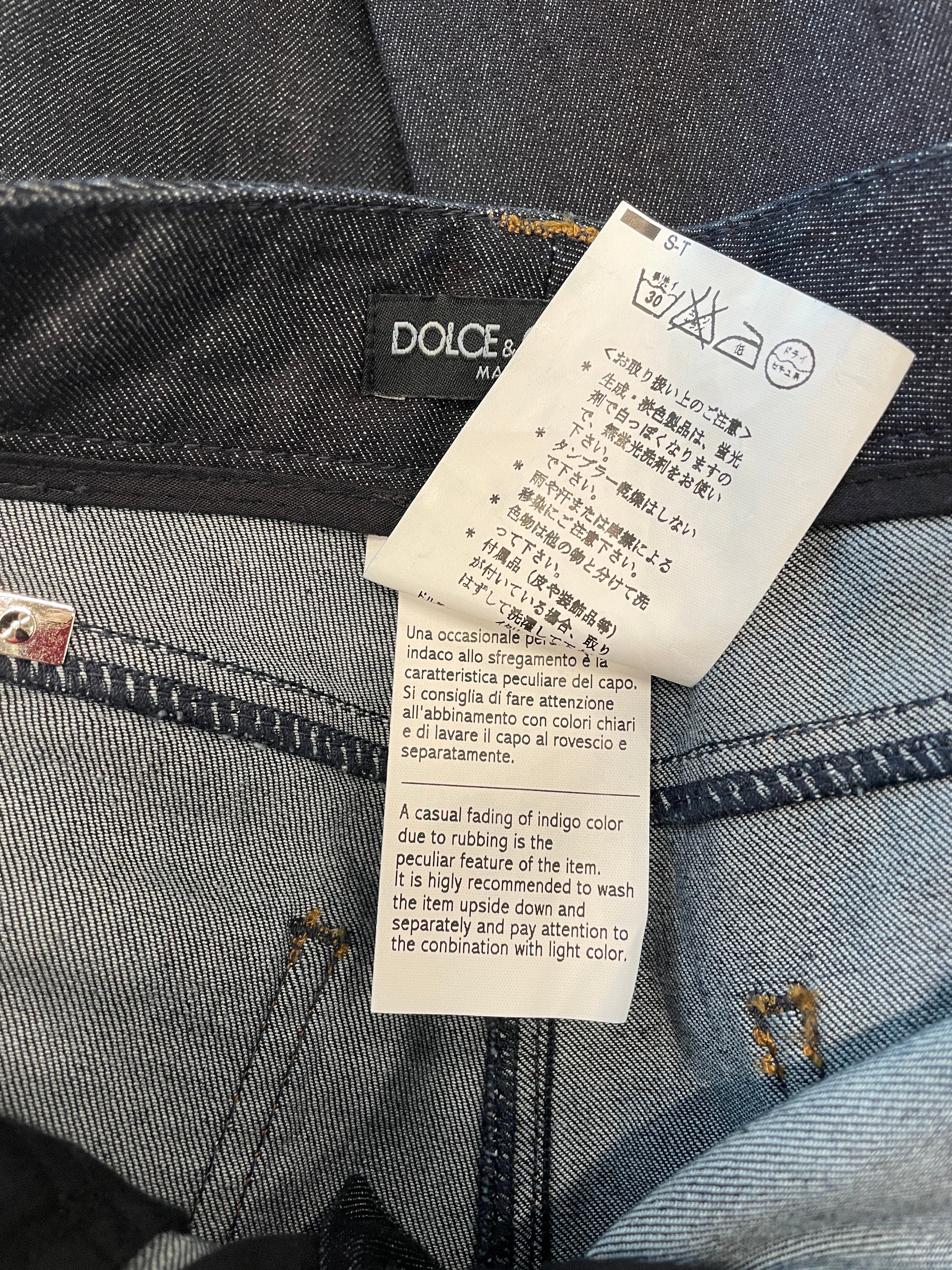 DOLCE&GABBANA/Straight Pants/38/Denim/NVY/RAW DENIM CUT OUT PCKTS view 6