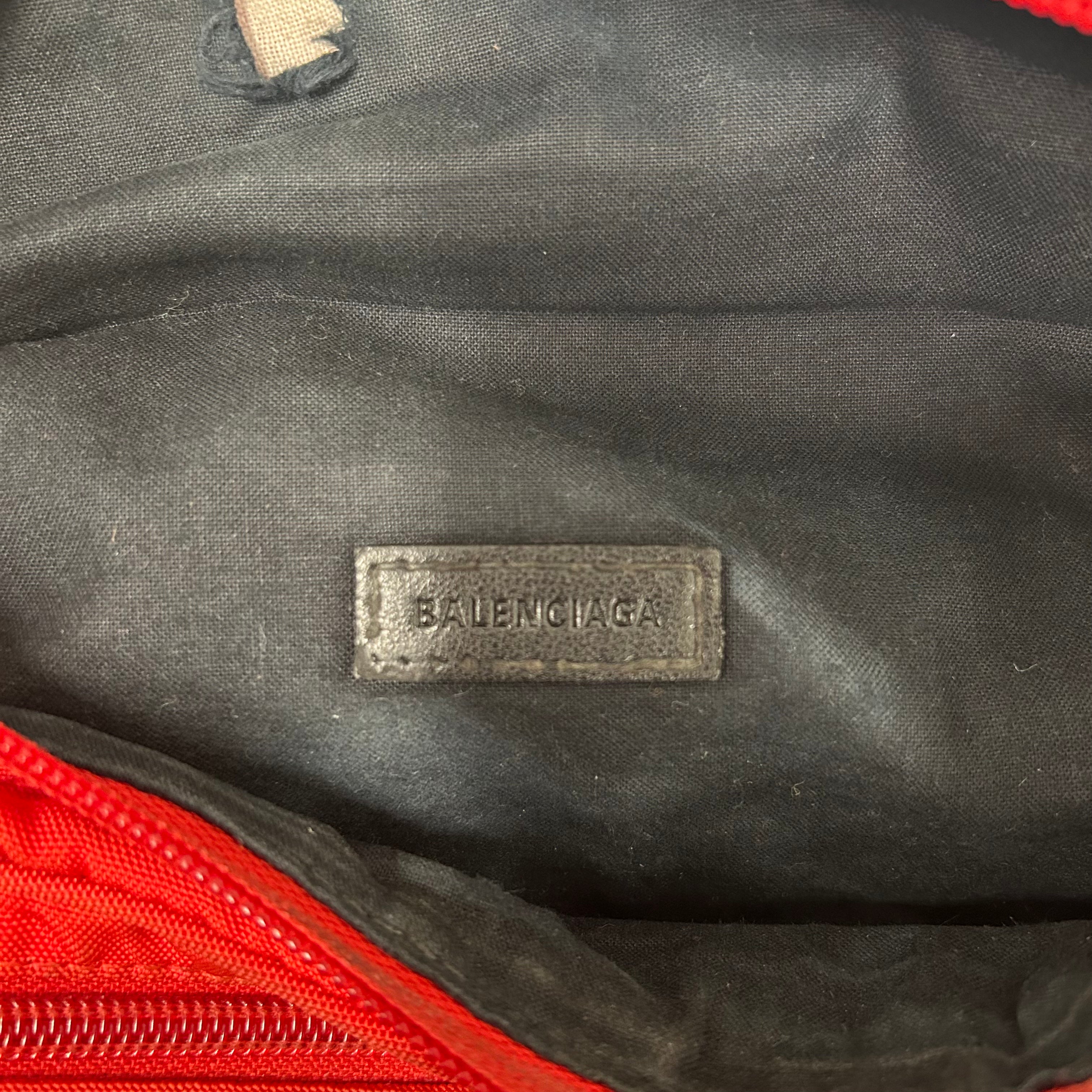 BALENCIAGA/Bag/Nylon/RED/belt bag logo view 3
