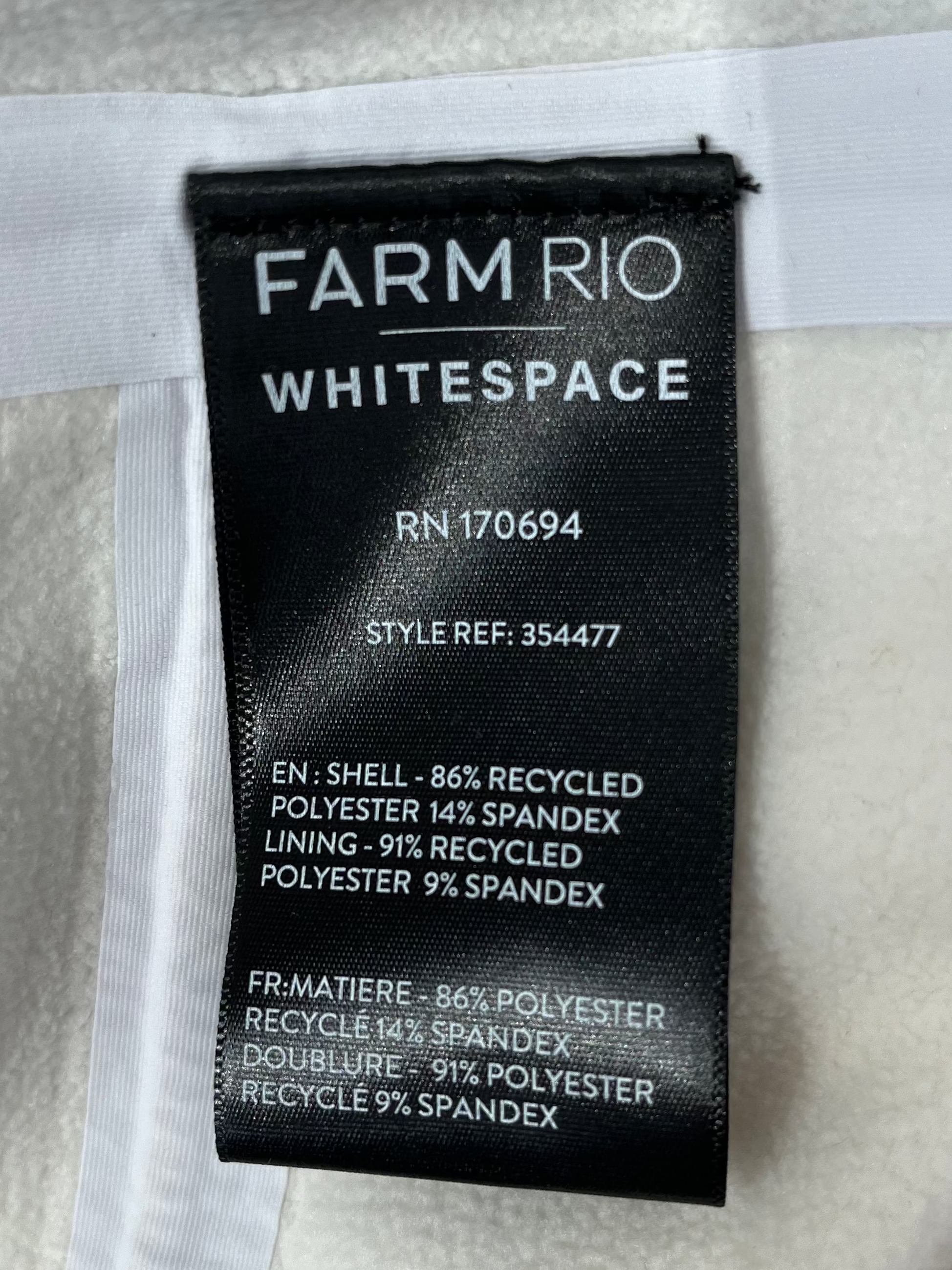 WHITESPACE/FARM Rio/Overall/S/Floral Pattern/Nylon/WHT/LUCY FLORAL SKI BIBS view 4