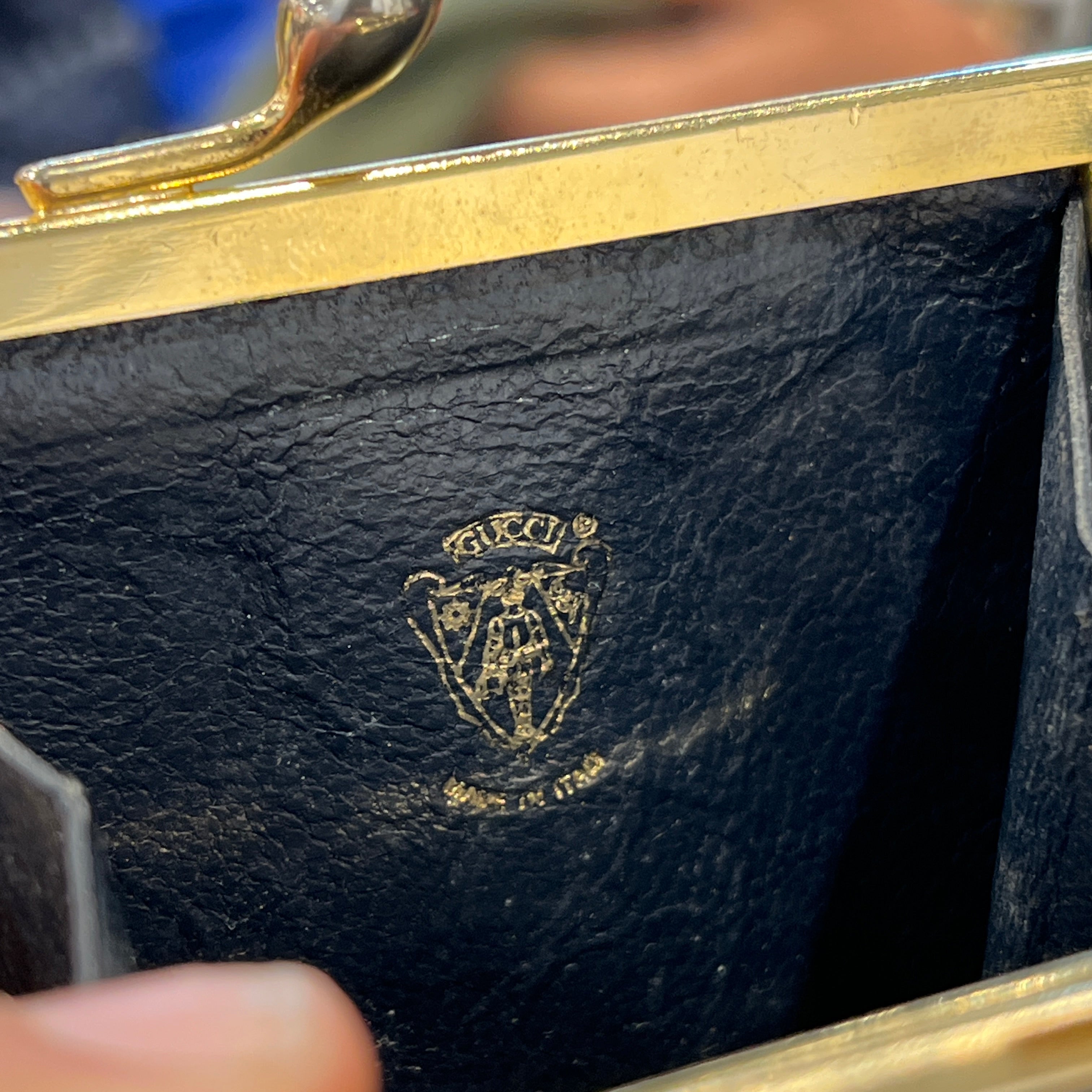 GUCCI/Pouch/Monogram/NVY/coin purse view 6