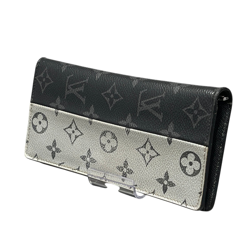 LOUIS VUITTON/Long Wallet/Leather/BLK/Eclipse Brazza Wallet