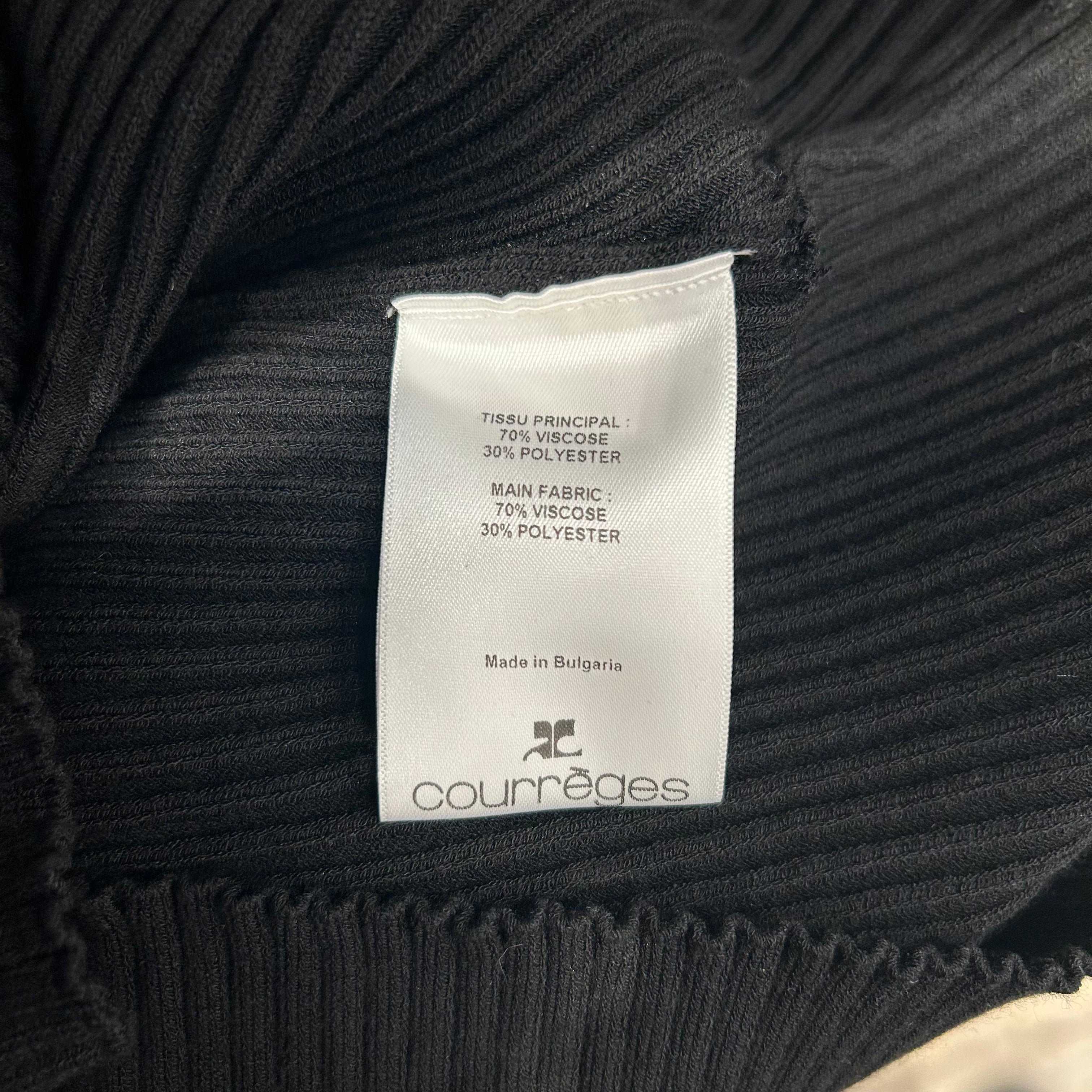 COURREGES/Camisole/XL/Cotton/BLK/REEDITION RIB KNIT view 4
