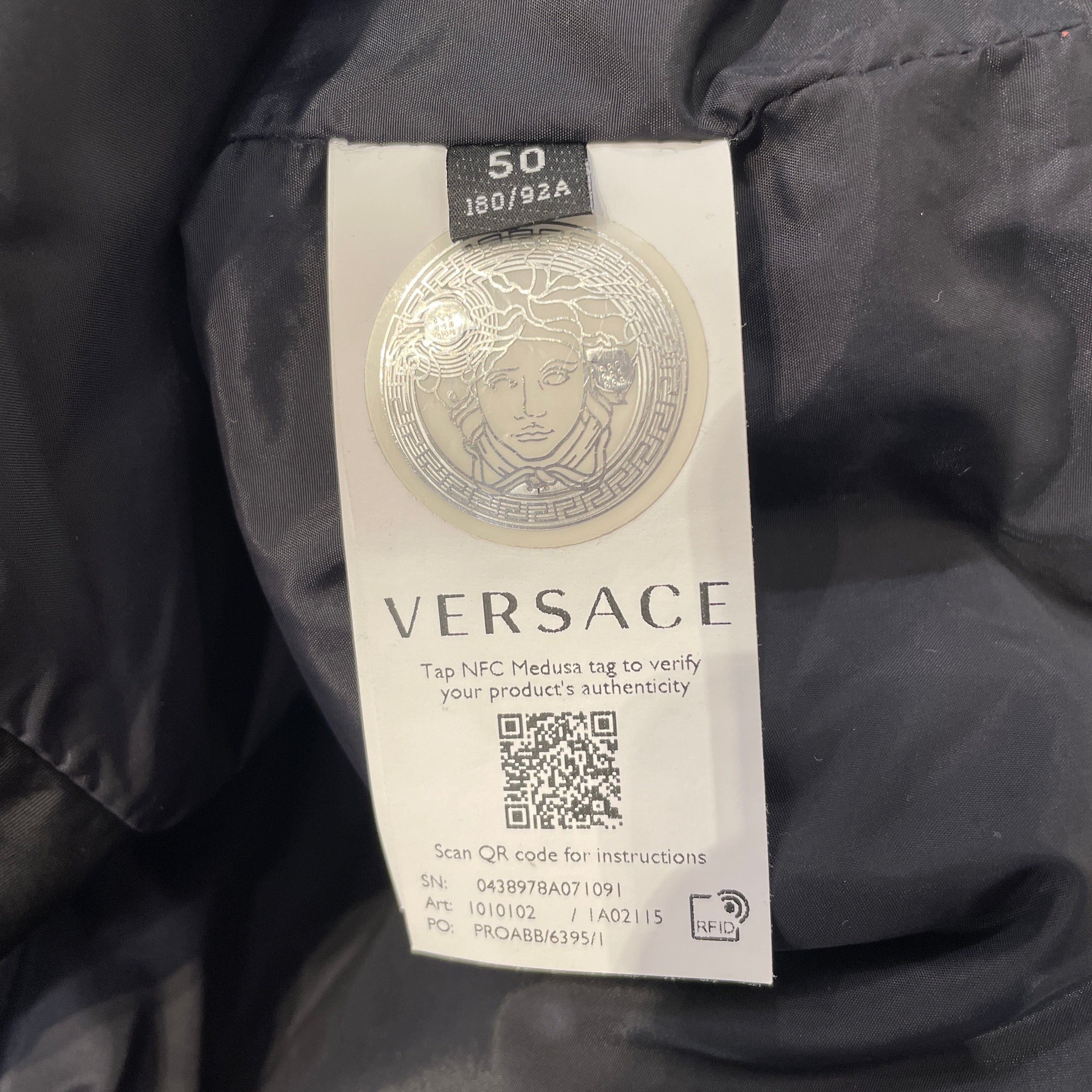VERSACE/Jacket/L/Nylon/BLK/medusa bomber view 4