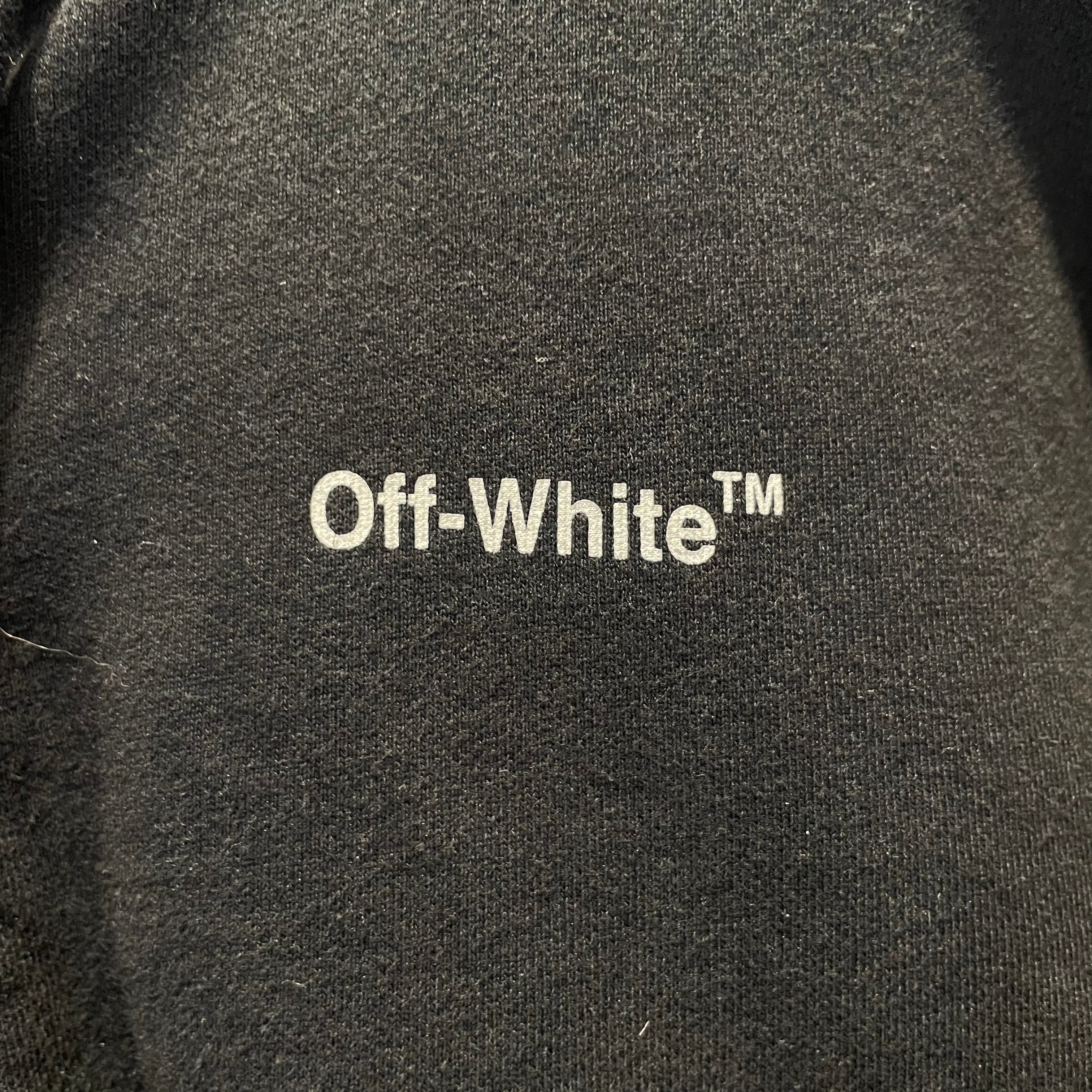 OFF-WHITE/Zip Up Hoodie/XS/Cotton/BLK/Off White White Chain Arrow view 6