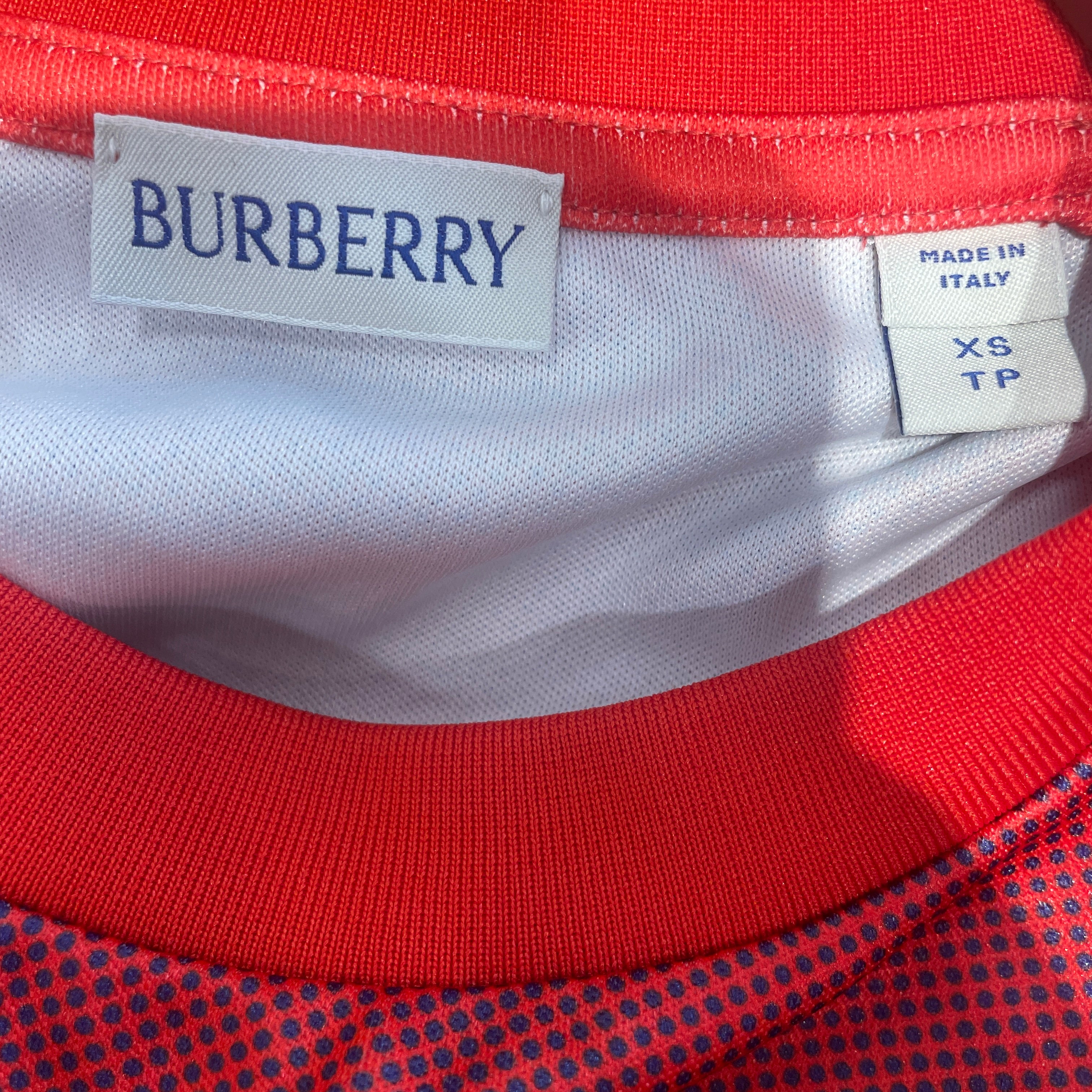 BURBERRY/T-Shirt/XS/Polyester/RED/ROSE SHIRT view 4
