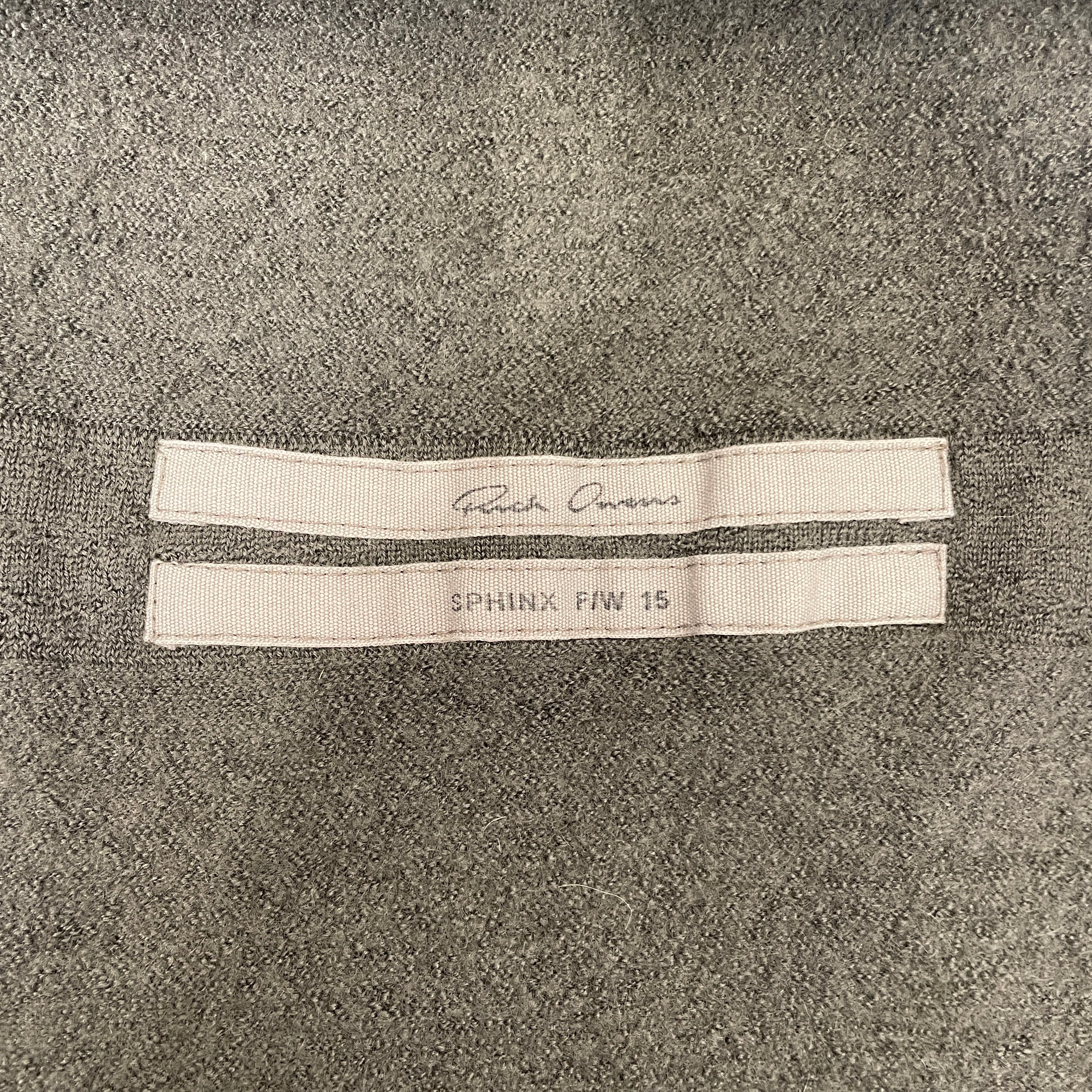 Rick Owens/Cardigan/S/Cashmere/GRY/FALL WINTER 15 SPHINX view 3