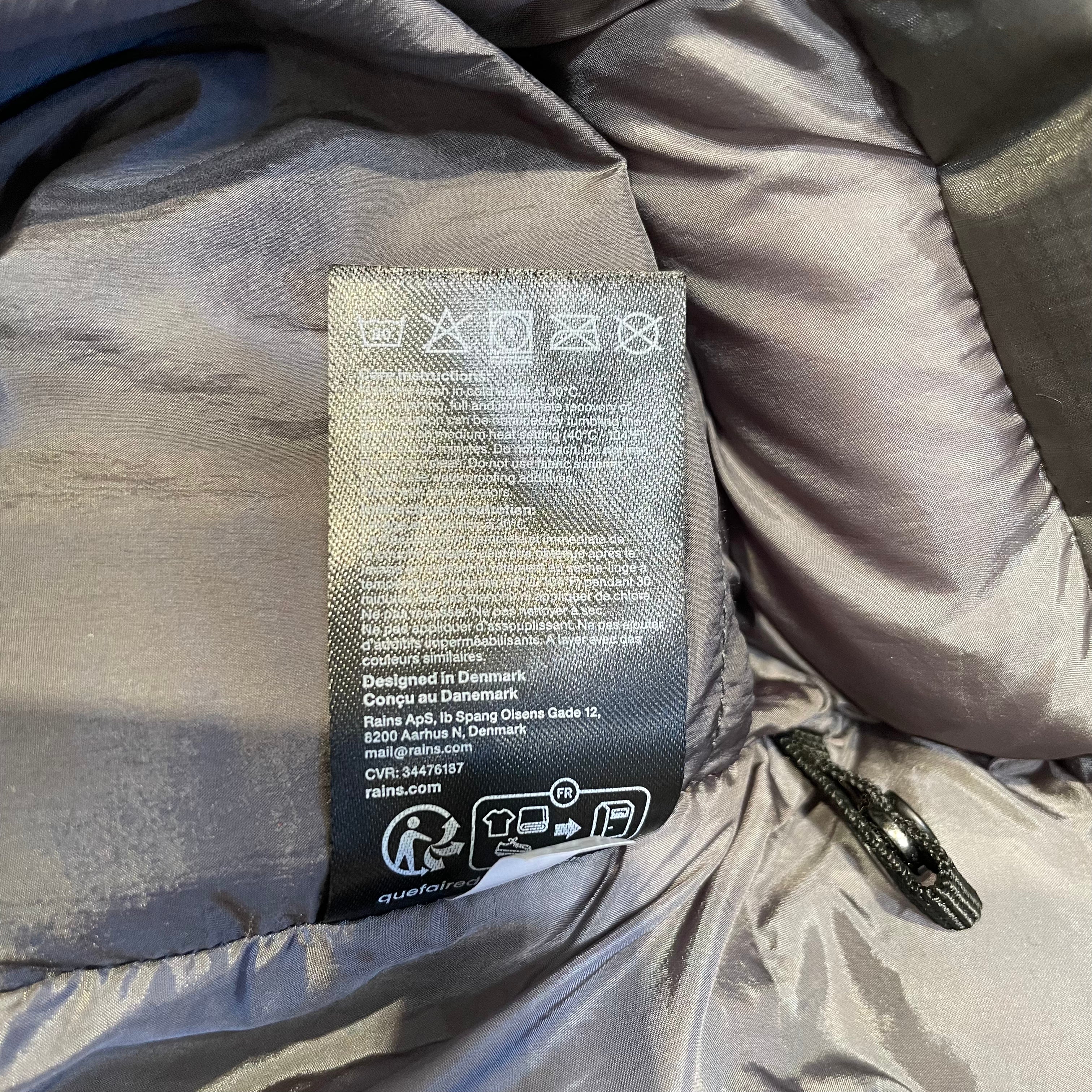 RAINS/Puffer Jkt/XS/Nylon/GRY/SHINNY GREY PUFFER view 4