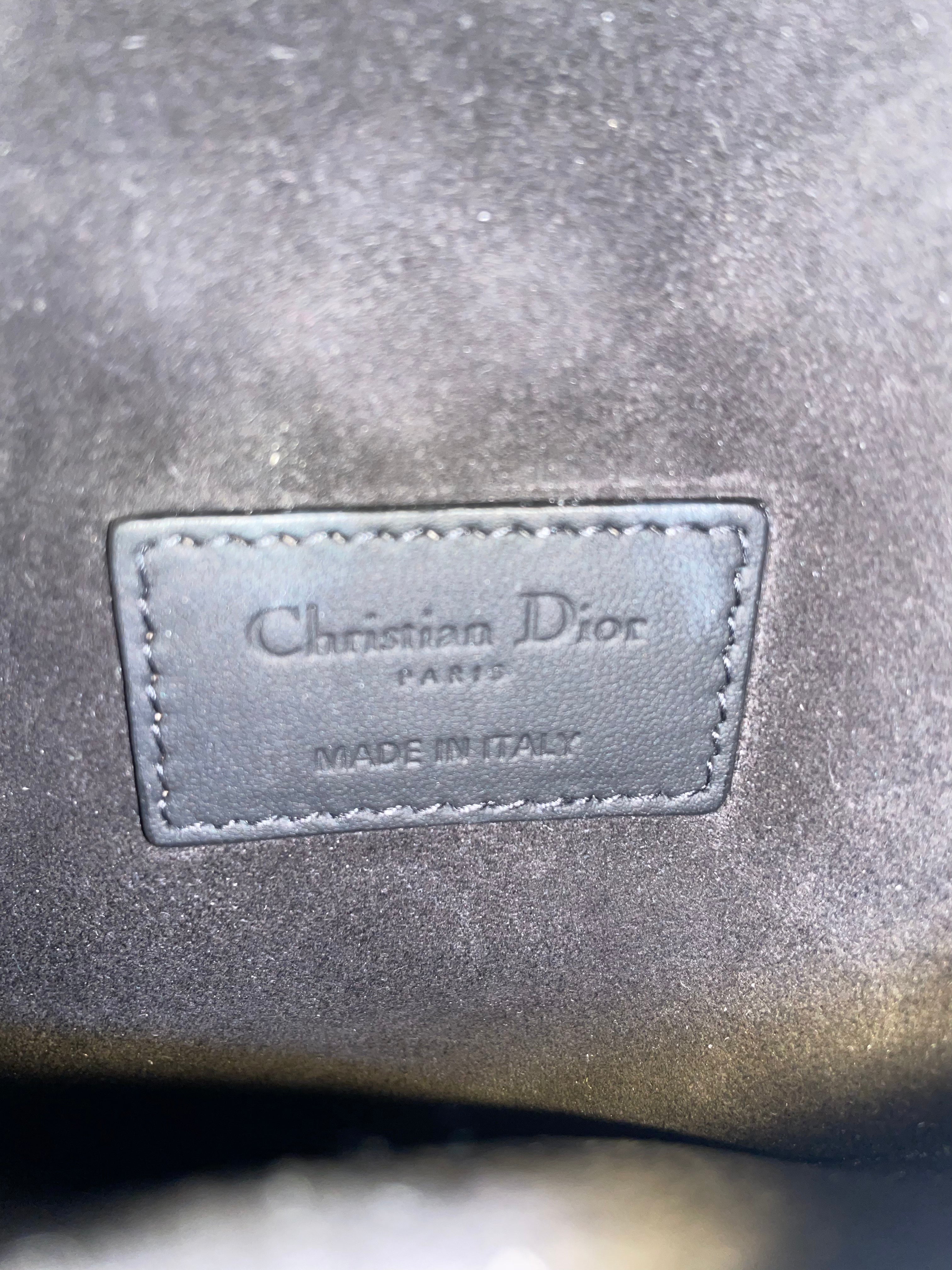 Christian Dior/Cross Body Bag/Leather/BLK/MATTE CROSSBODY D NO STRAP view 3