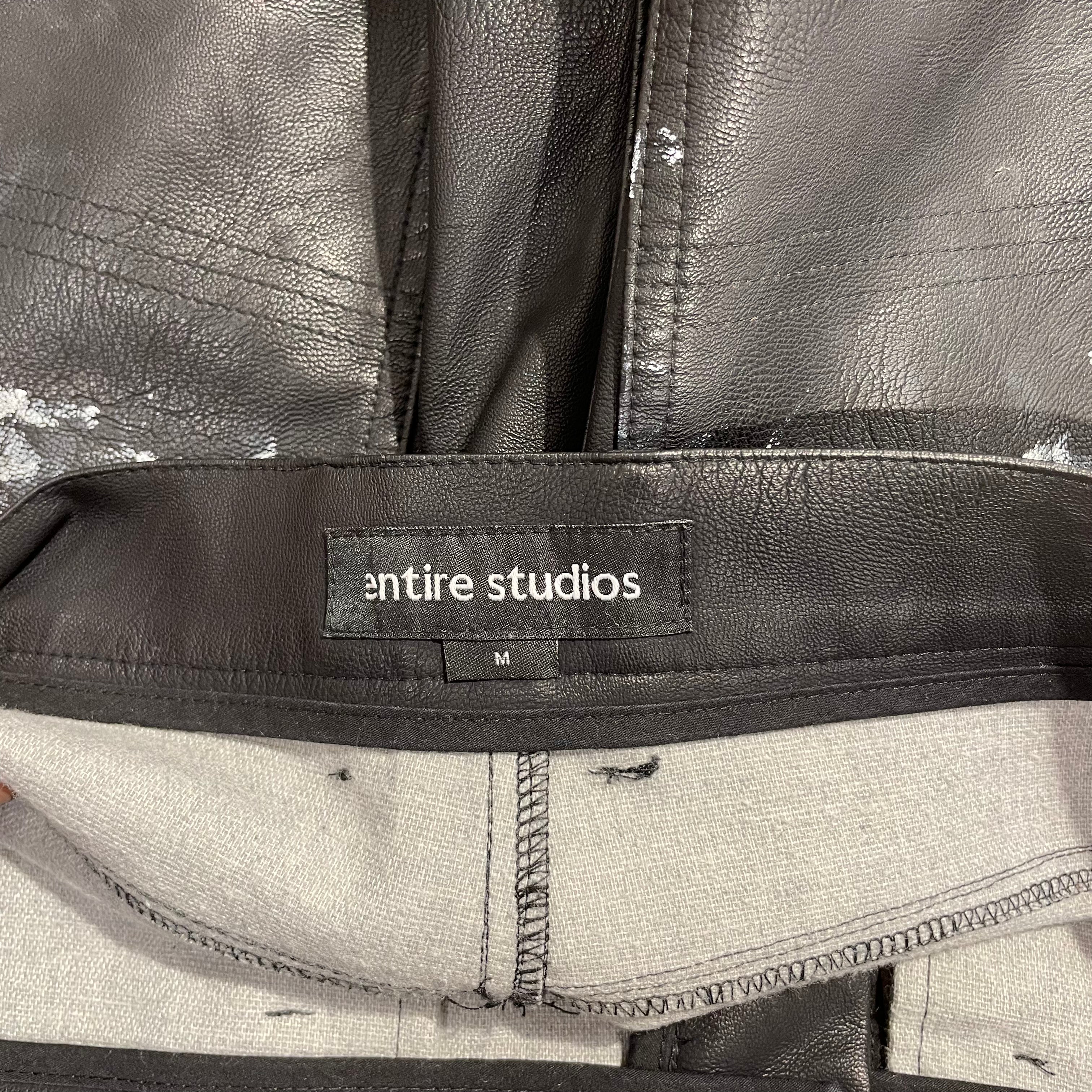 entire studios/Straight Pants/M/Leather/BLK/All Over Print/ view 4