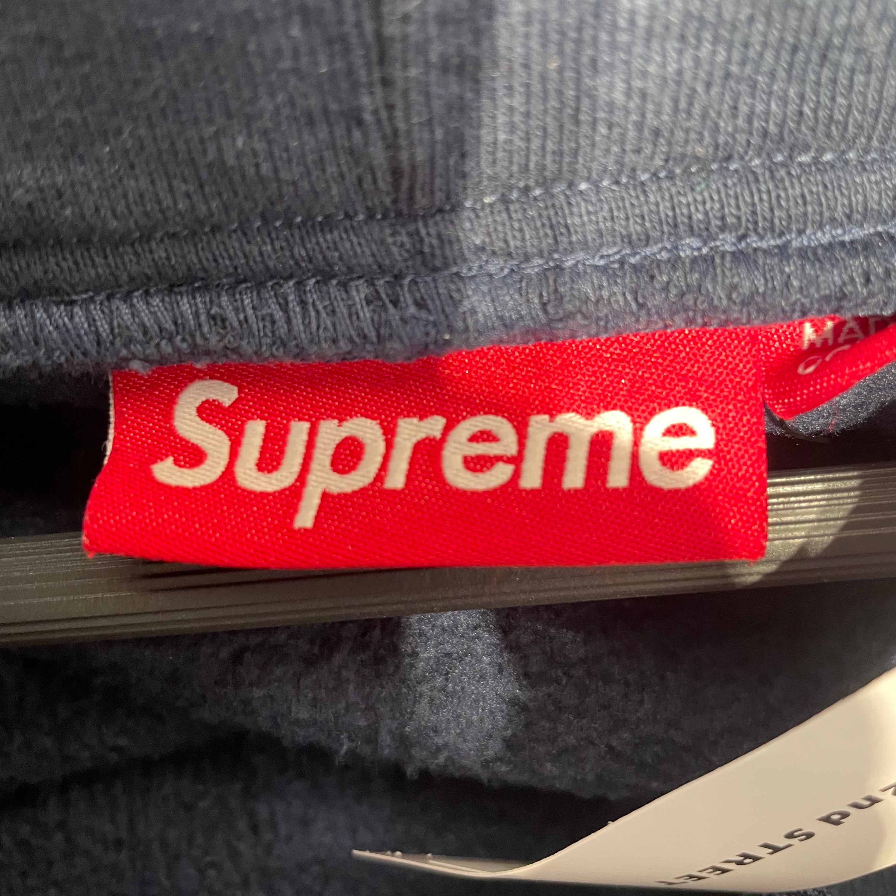 Supreme/Zip Up Hoodie/XXL/Cotton/NVY/ view 3
