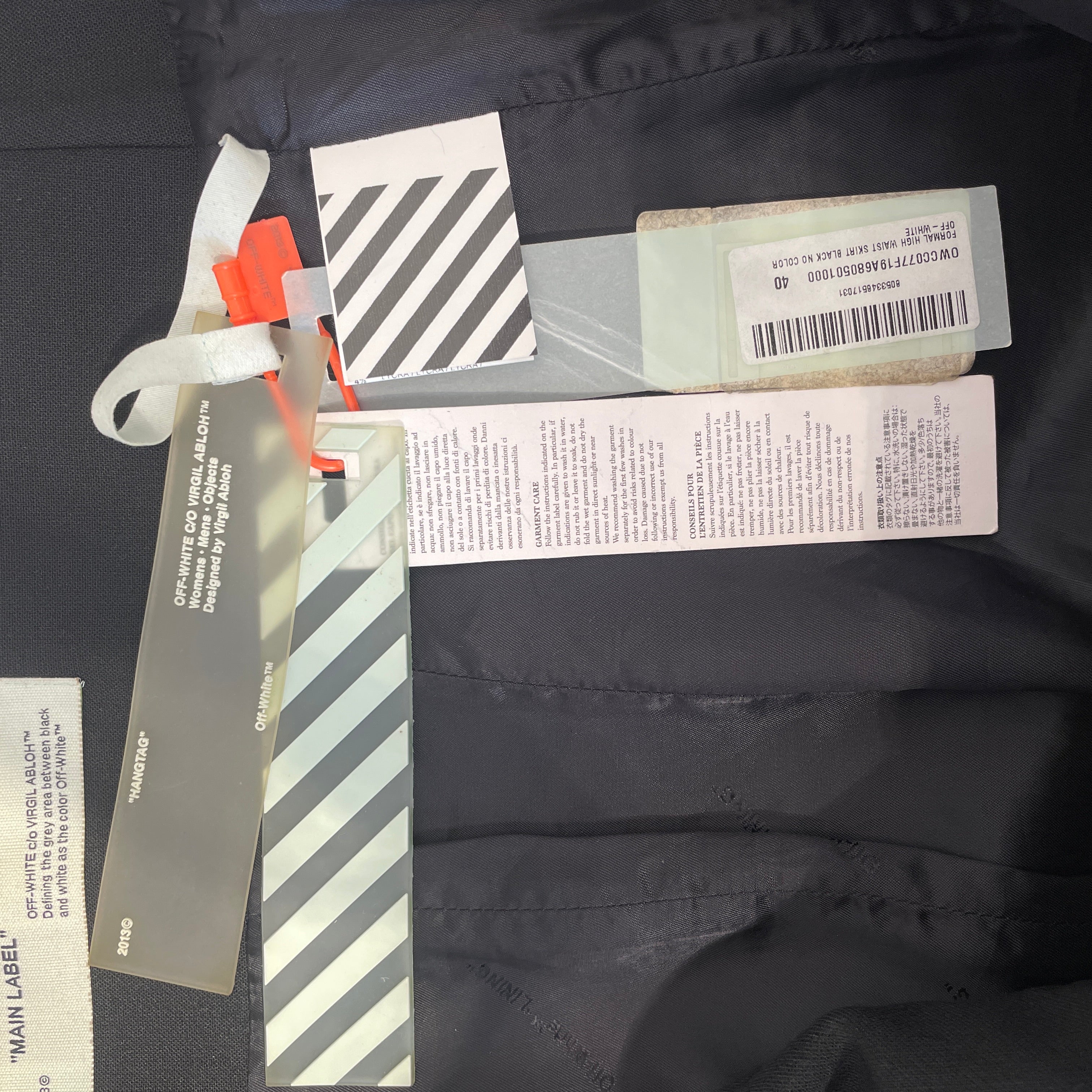 OFF-WHITE/Skirt/40/Polyester/BLK/ view 4