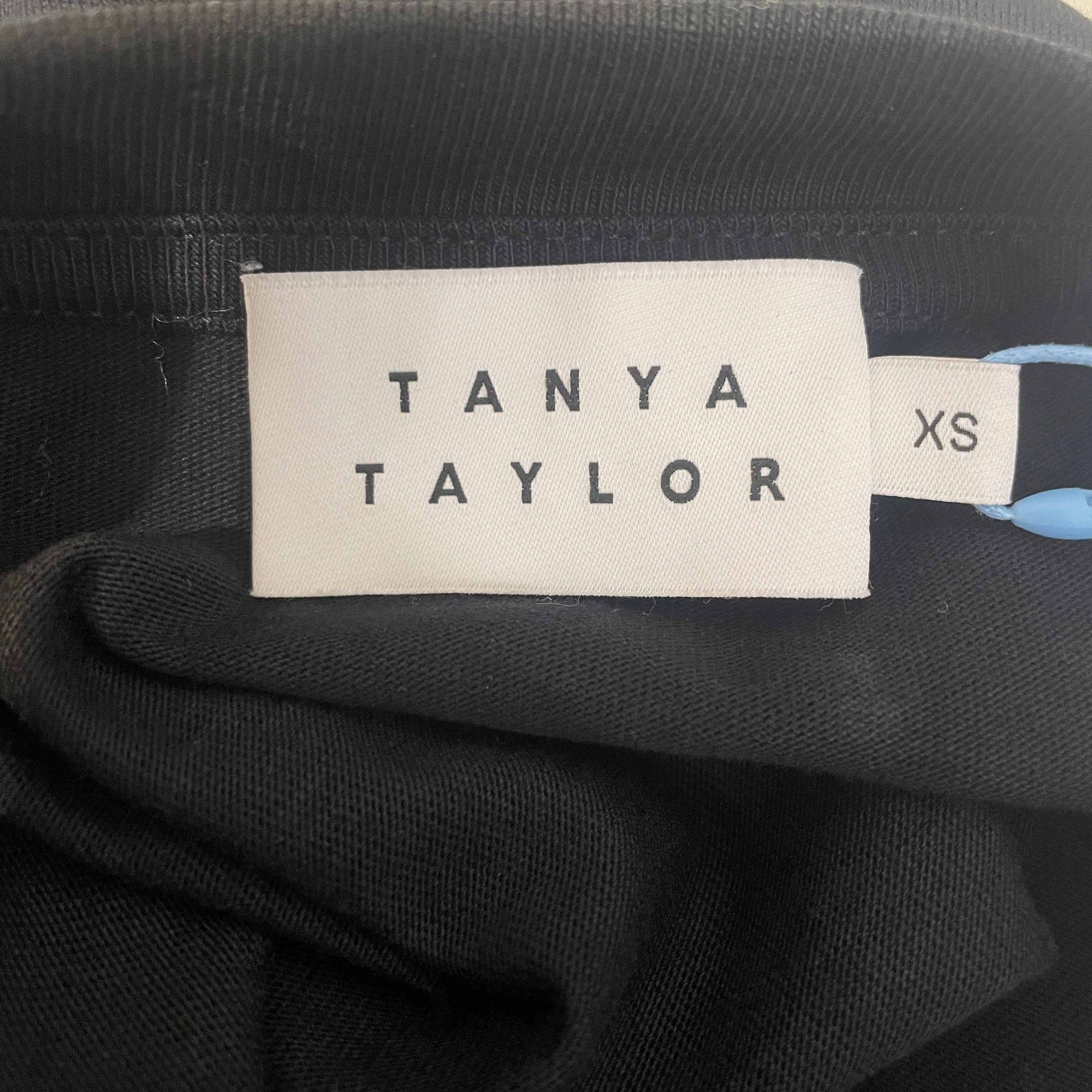 TANYA TAYLOR/T-Shirt/XS/Cotton/BLK/LENORAH TOP view 3