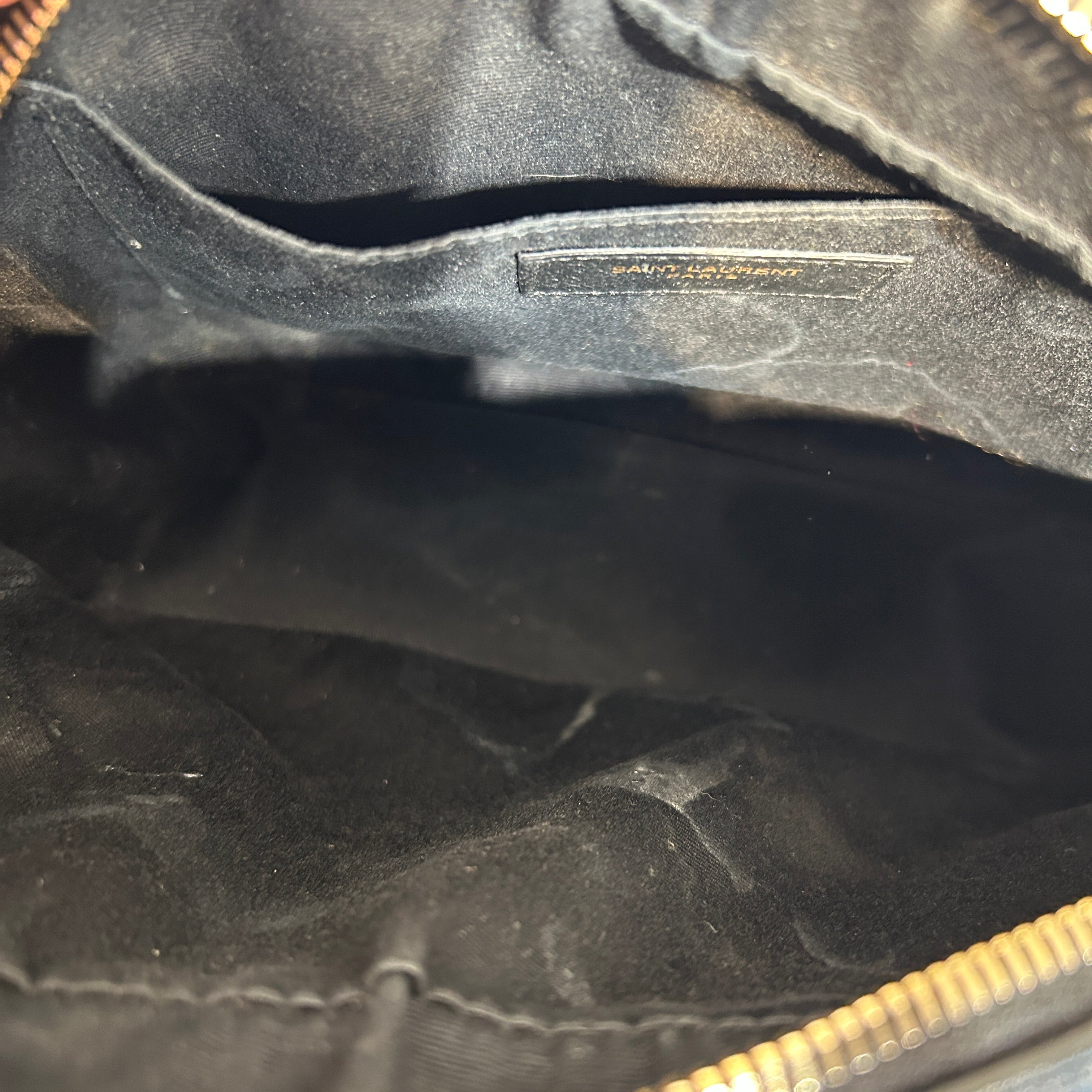 SAINT LAURENT/Cross Body Bag/Leather/BLK/lou camera quilted view 4