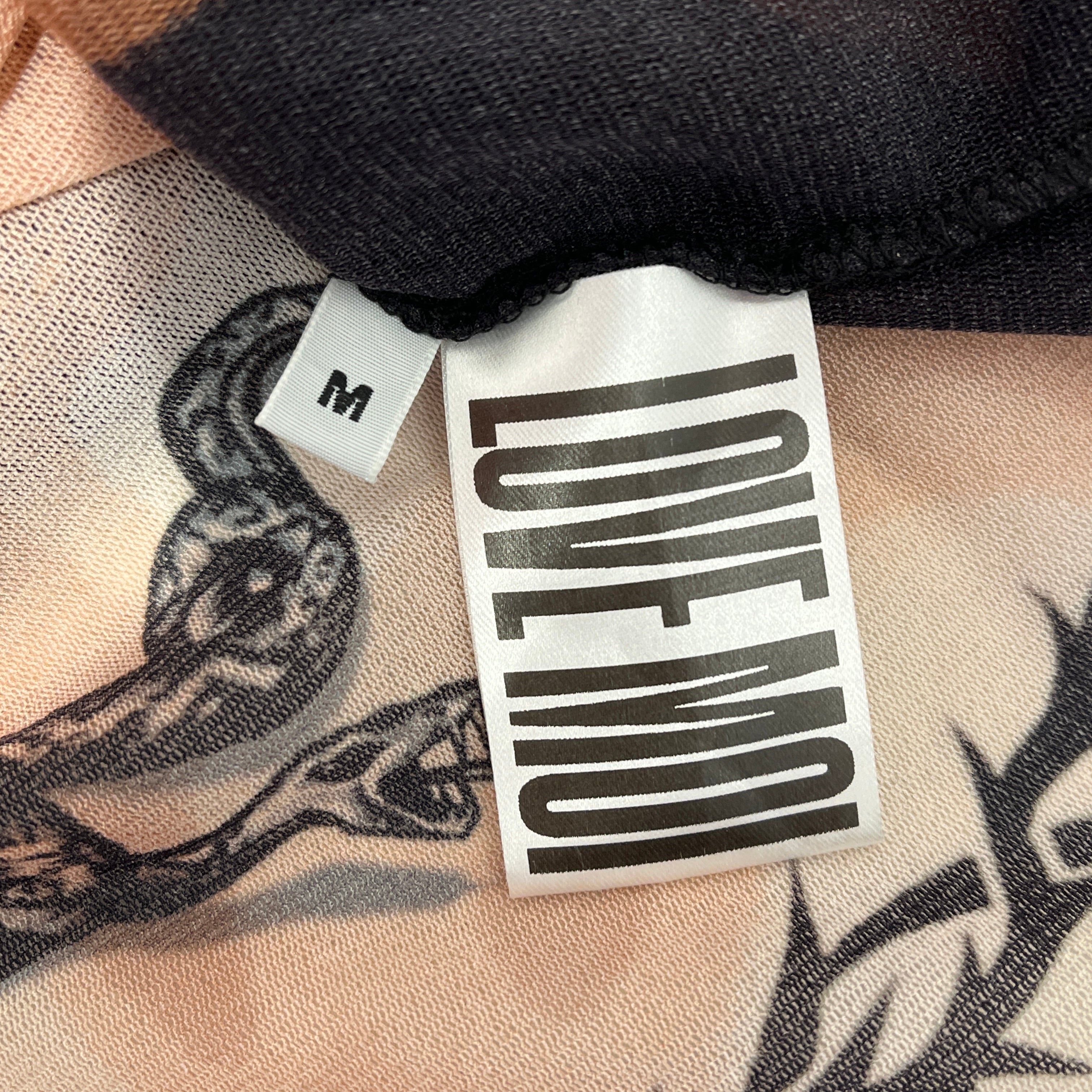 Jean Paul Gaultier/LS T-Shirt/M/MLT/All Over Print/SAFE SEX FOR EVER TATTOO MESH view 4